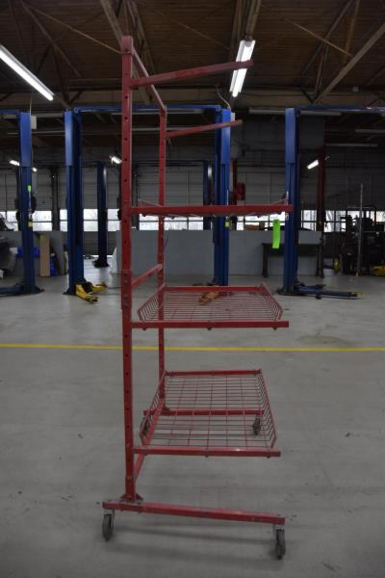 Red Rolling Autobody Shelving Rack - Image 3 of 3