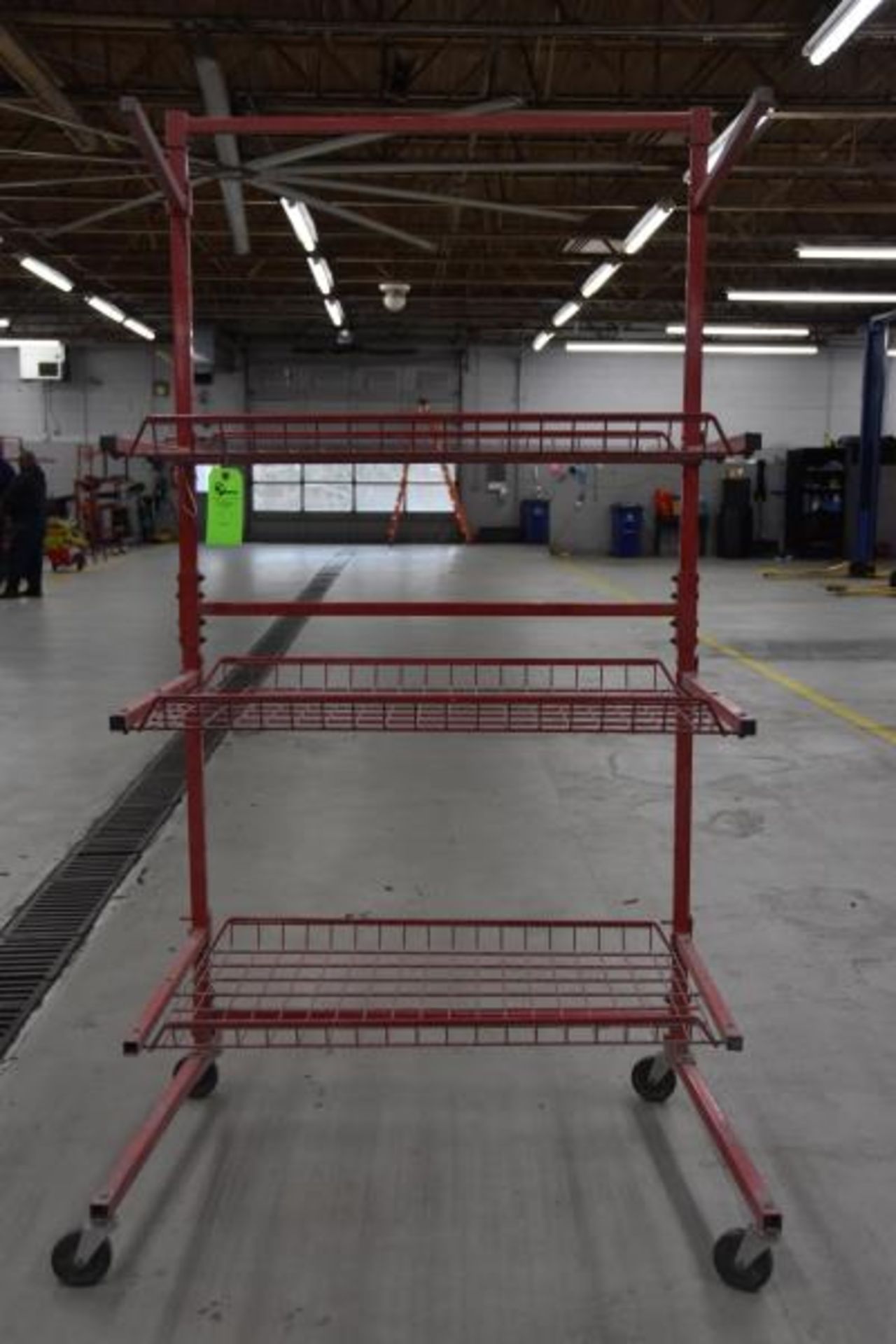 Red Rolling Autobody Shelving Rack - Image 2 of 3