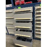 Blue Vidmar (5) Drawer High Volume Parts Unit, 30"Wide x 59"Tall x 28"Deep