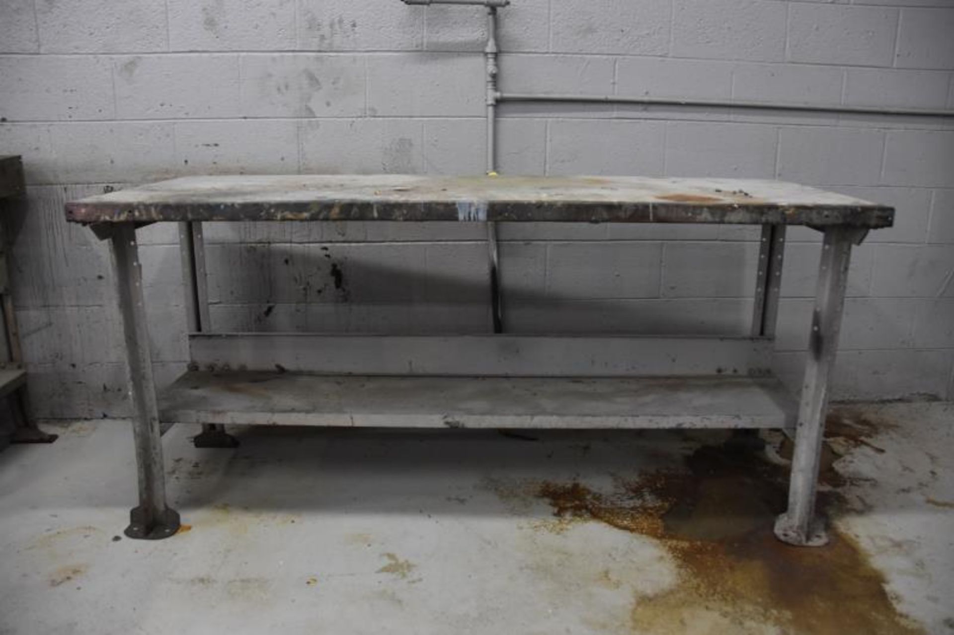 Lot of (3) Metal Shop Benches with (1) Vice - Image 4 of 5