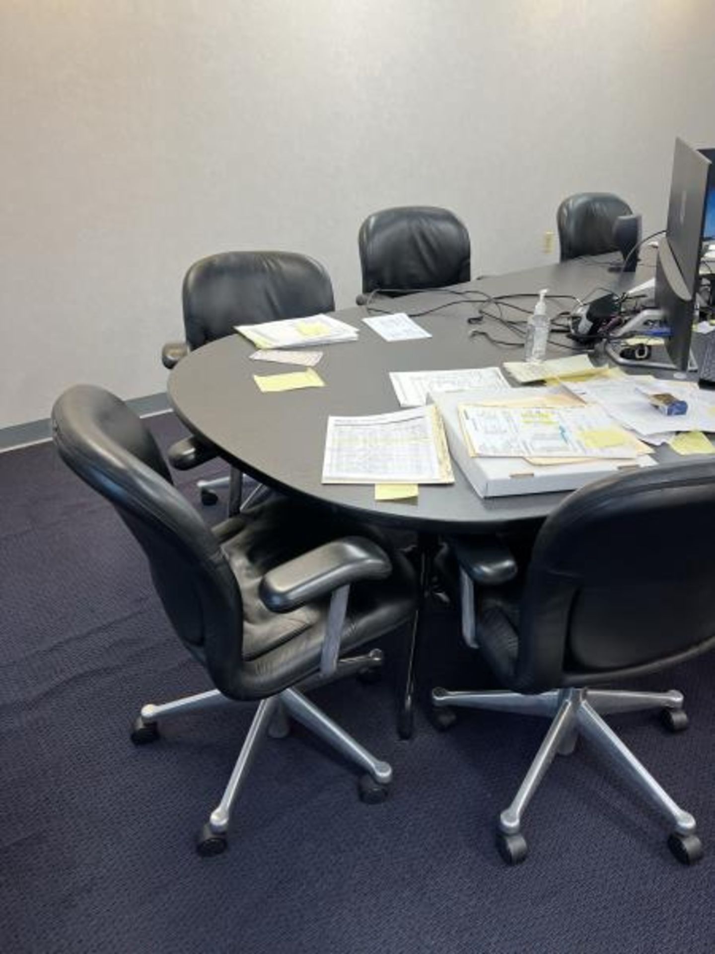 Conference Table with (12) Rolling Chairs & Credenza with Doors & Drawers; Table Breaks Down into 2- - Image 9 of 9