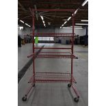 Red Rolling Autobody Shelving Rack