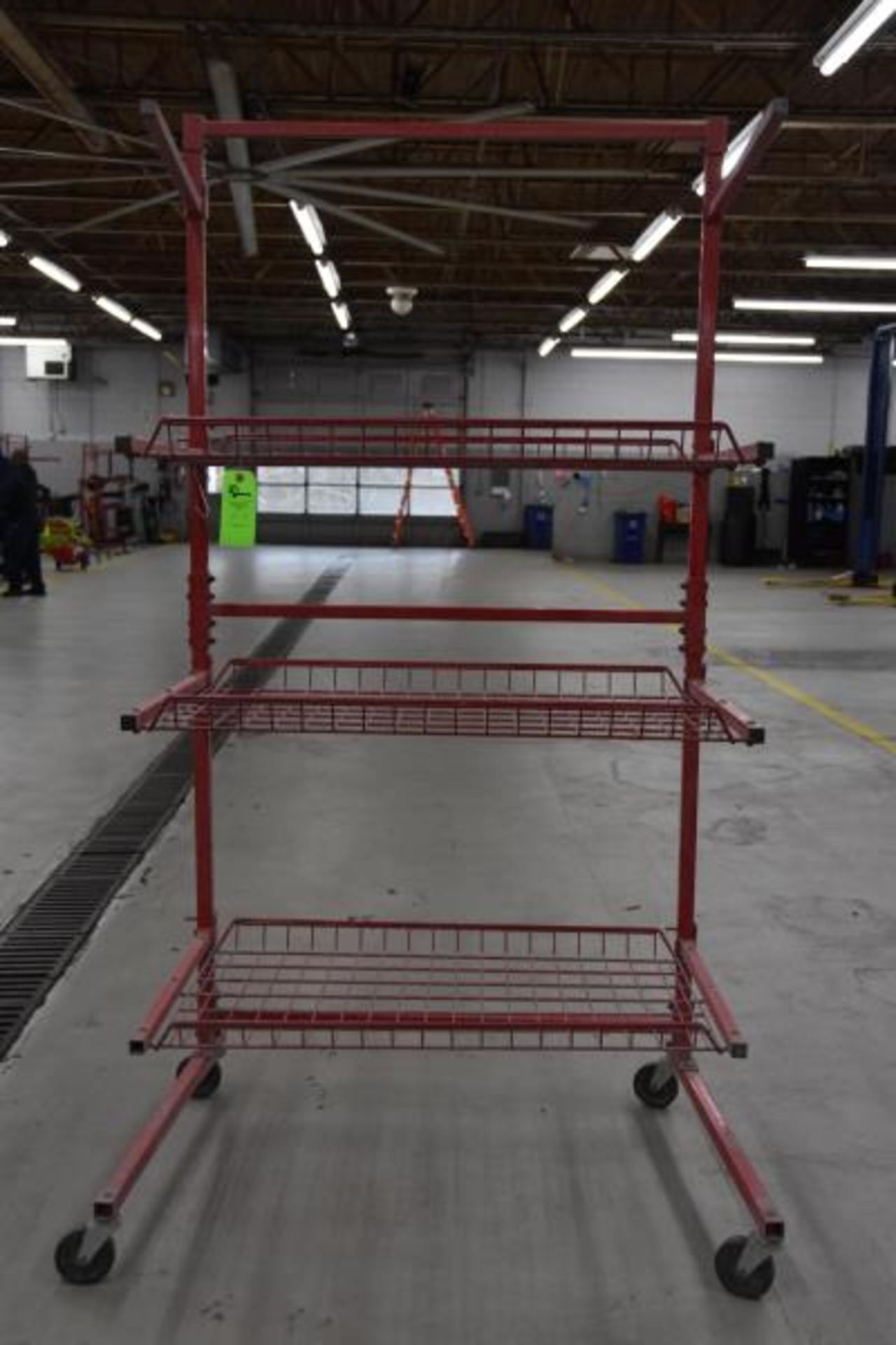 Red Rolling Autobody Shelving Rack