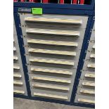 Blue Vidmar (9) Drawer High Volume Parts Unit, 30"Wide x 59"Tall x 28"Deep