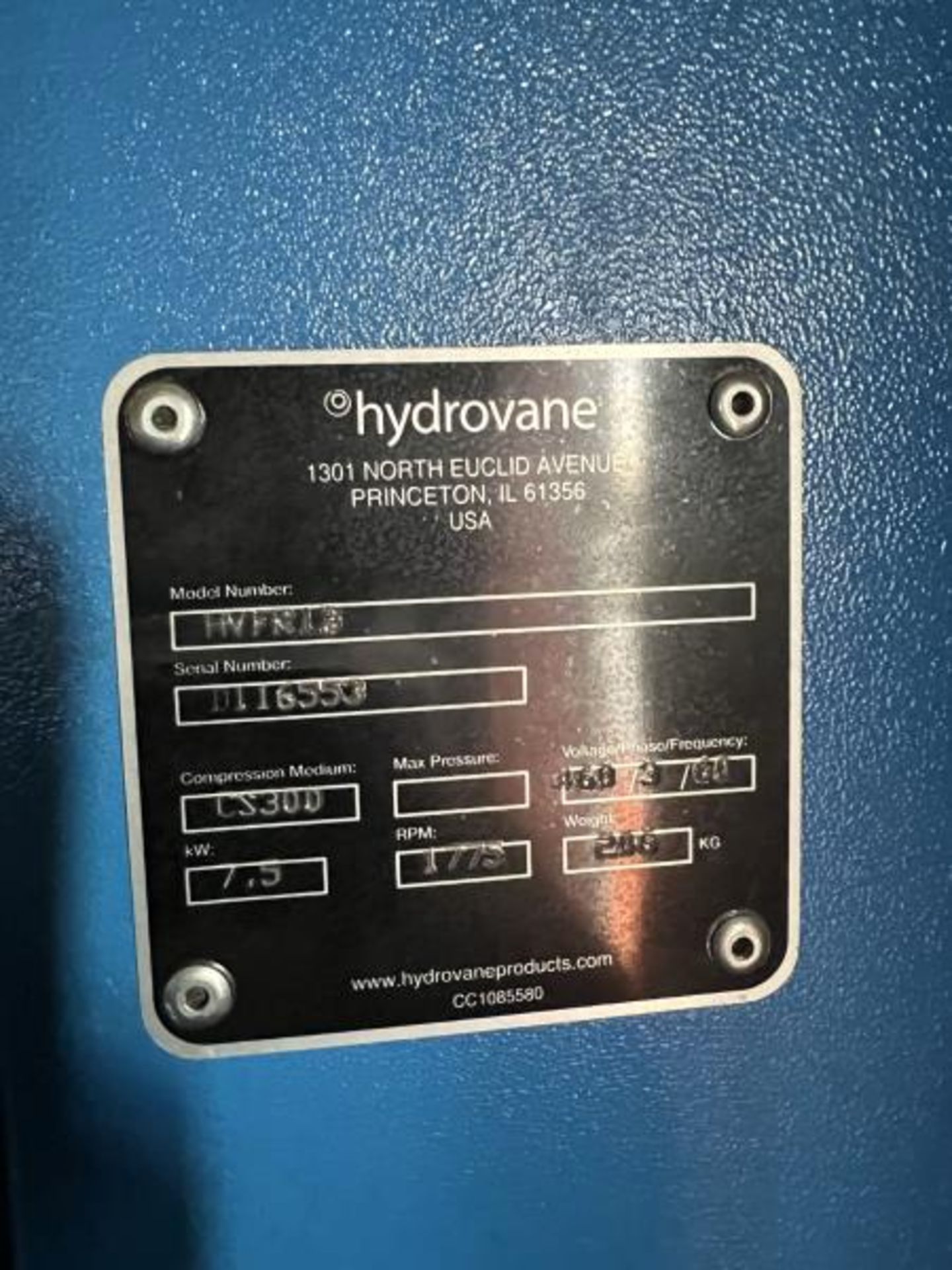 Hydrovane HV Series Air Compressor M: HVFR1B w/ VNC50 Dryer - Image 6 of 6
