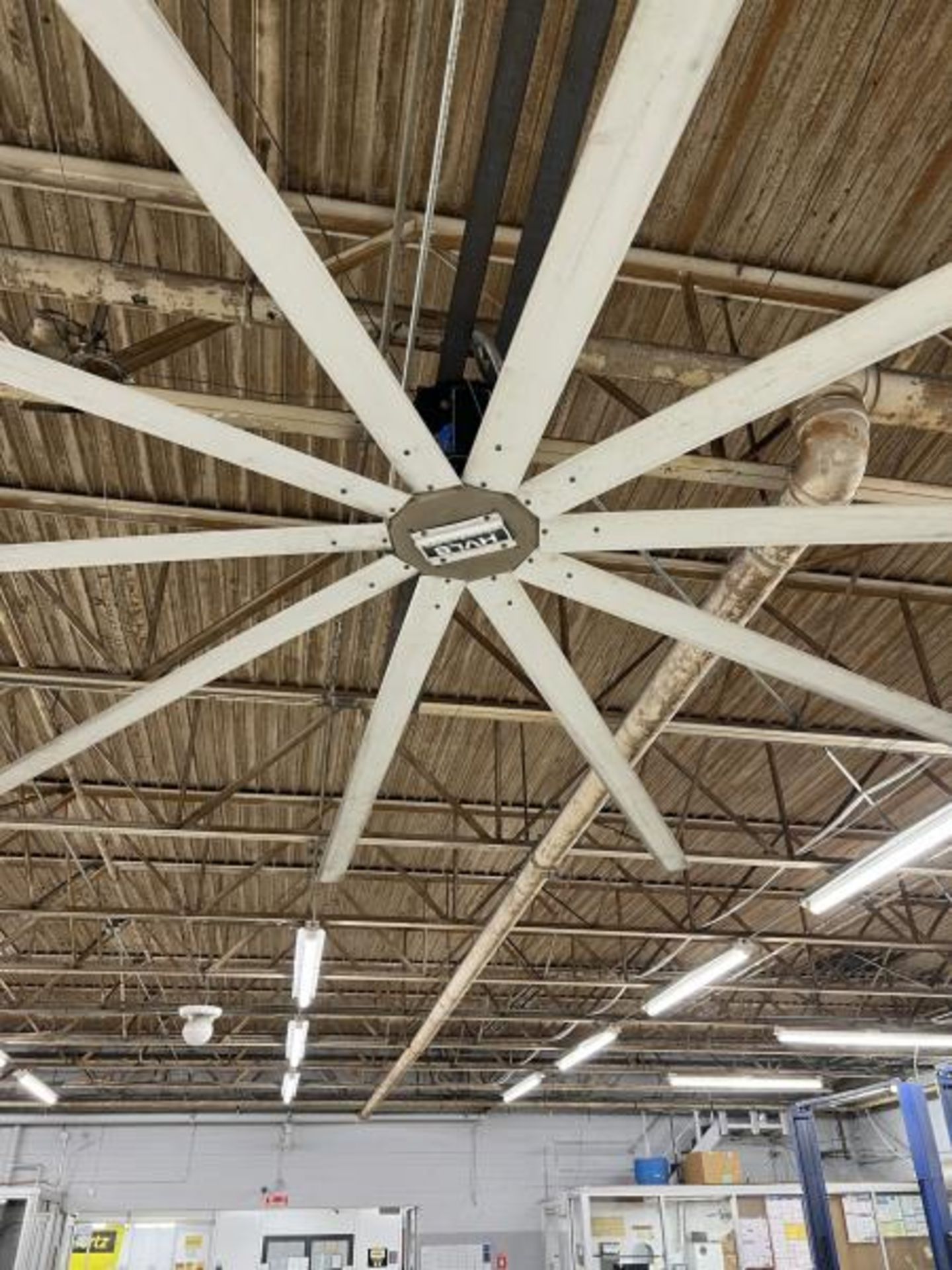 Ceiling Mounted HVLS Large Overhead Shop Fan with (10) Blades; Approx 24' Diameter - Image 2 of 5