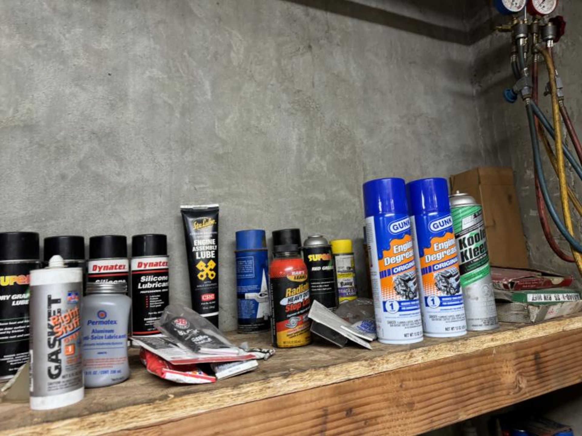 Contents of Shelving Unit (NOT SHELF) Including: Paint, Auto Fluid, Bearings, Welding Rods, Used Alt - Image 9 of 13