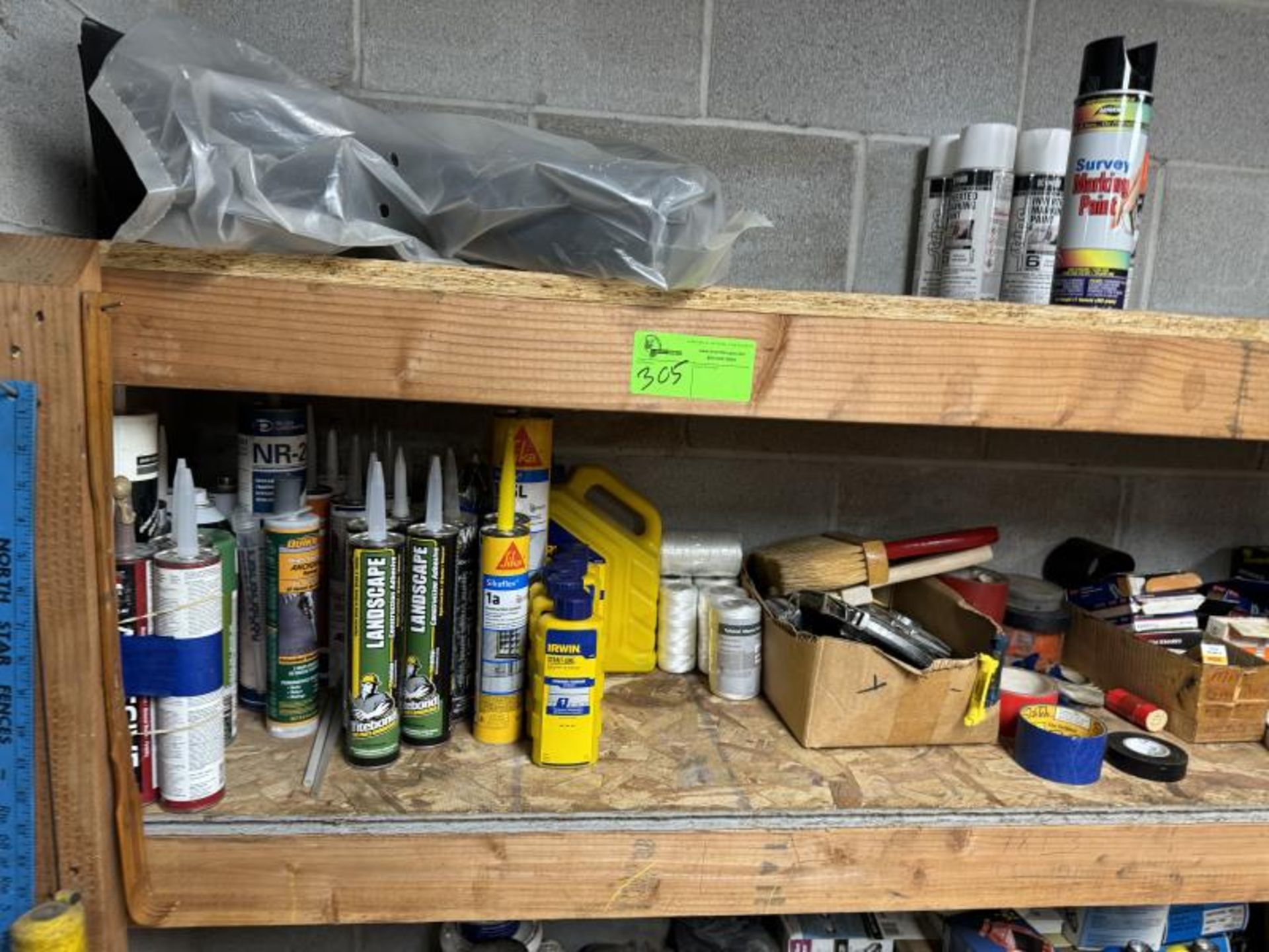 Contents of Shelving Unit (NOT SHELF) Including: Spray Paint, Concrete Adhesive, Vehicles Fuses, Veh - Image 2 of 11