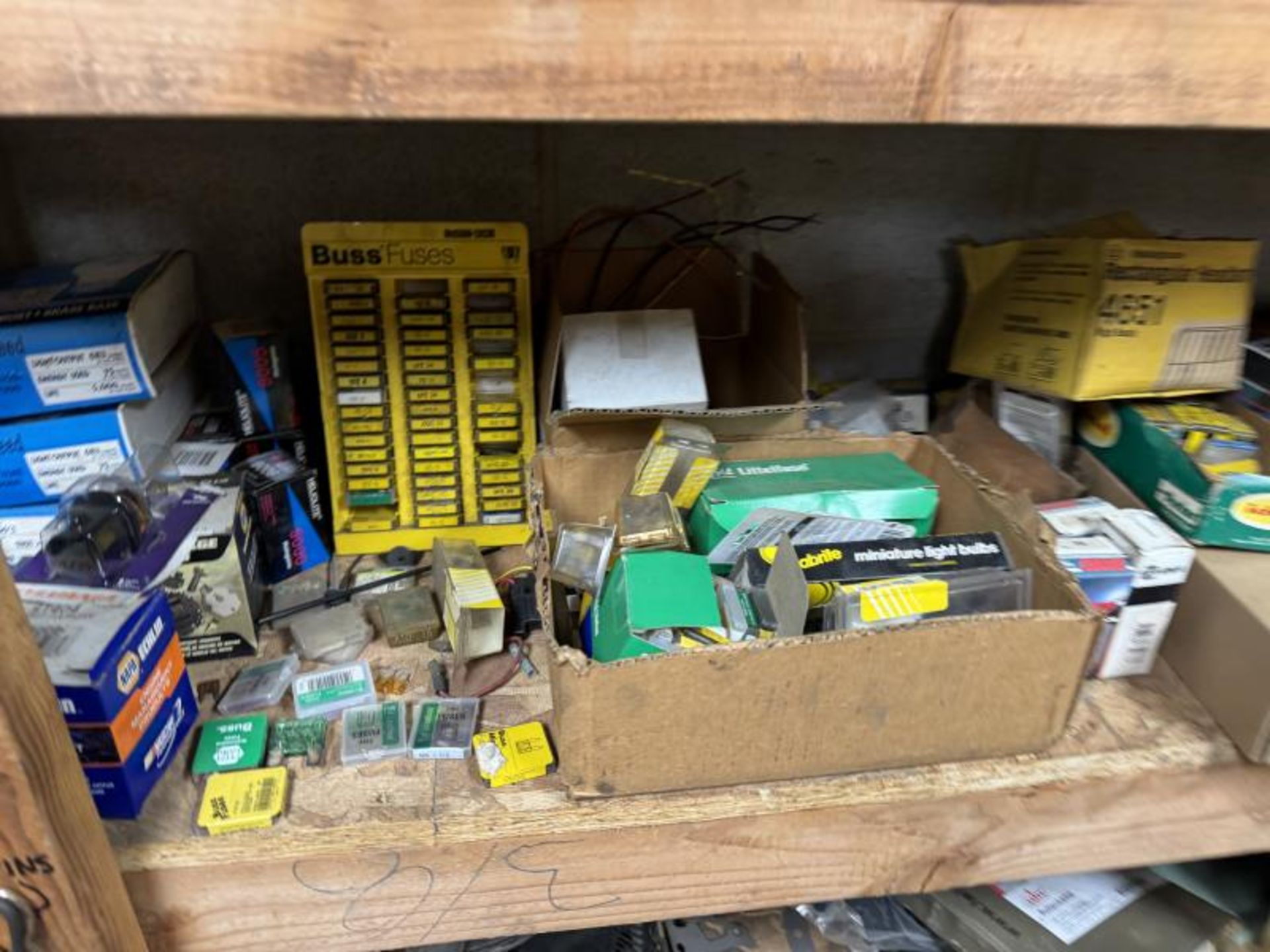 Contents of Shelving Unit (NOT SHELF) Including: Spray Paint, Concrete Adhesive, Vehicles Fuses, Veh - Image 4 of 11