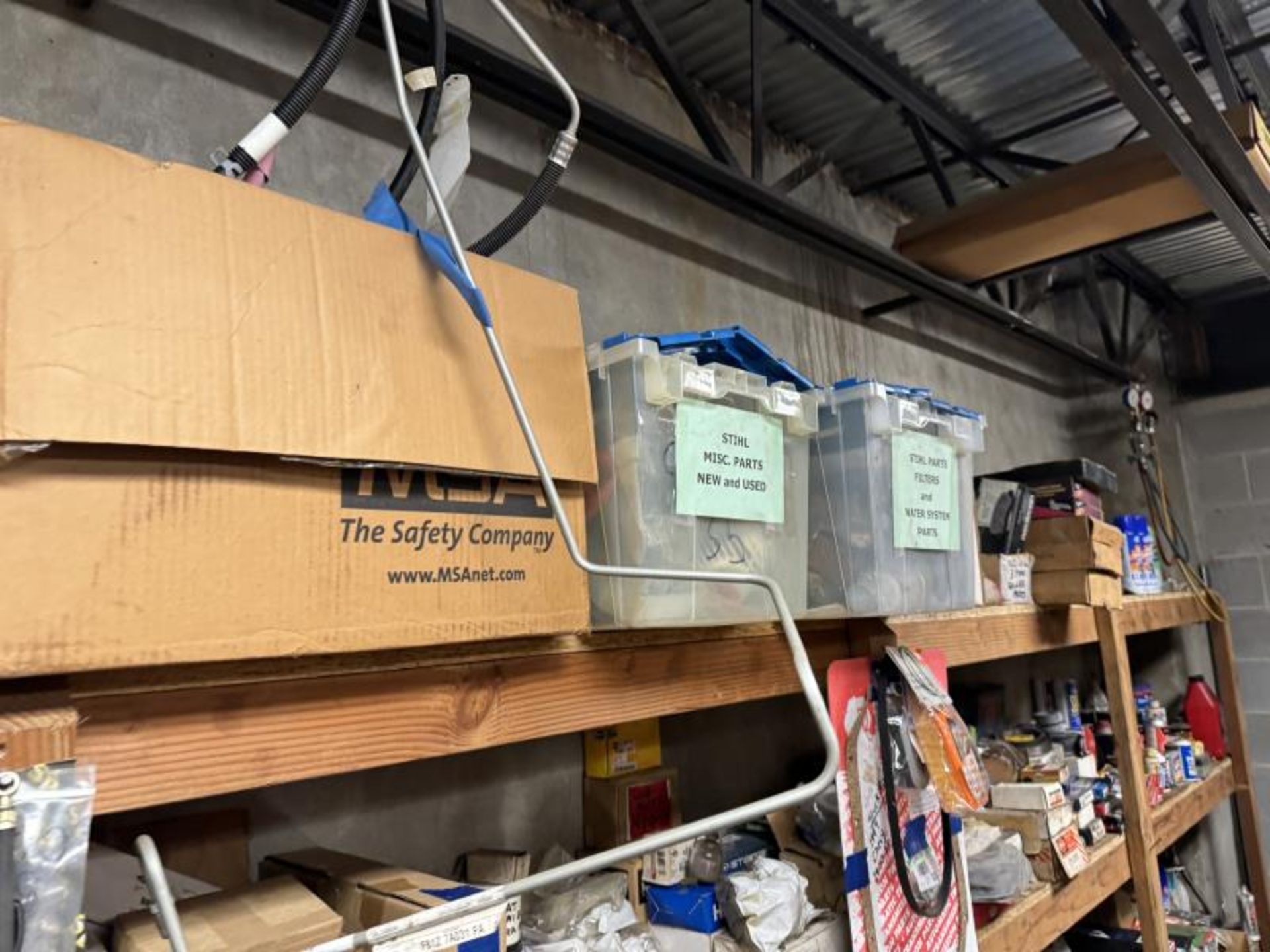 Contents of Shelving Unit (NOT SHELF) Including: Paint, Auto Fluid, Bearings, Welding Rods, Used Alt - Image 4 of 13