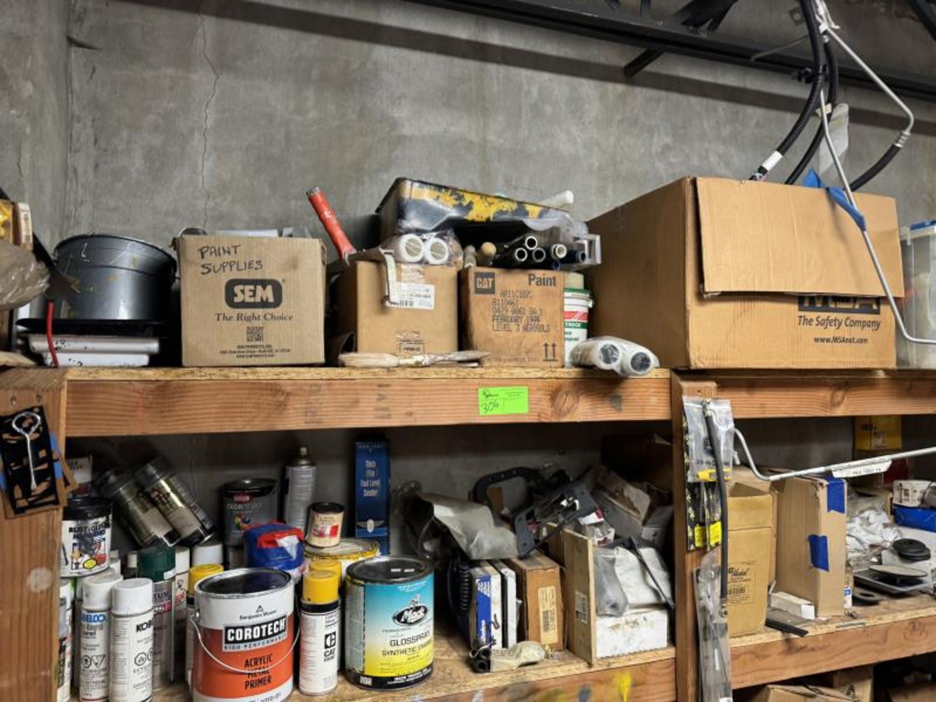 Contents of Shelving Unit (NOT SHELF) Including: Paint, Auto Fluid, Bearings, Welding Rods, Used Alt - Image 2 of 13