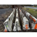 Lot of (15) 10' Jersey Barriers