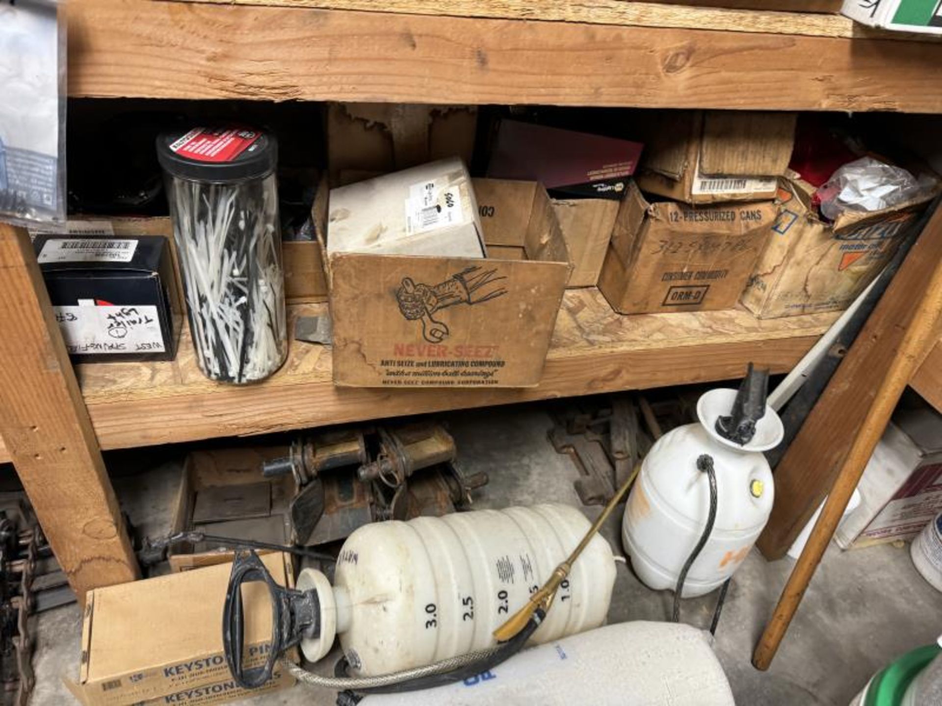 Contents of Shelving Unit (NOT SHELF) Including: Spray Paint, Concrete Adhesive, Vehicles Fuses, Veh - Image 11 of 11