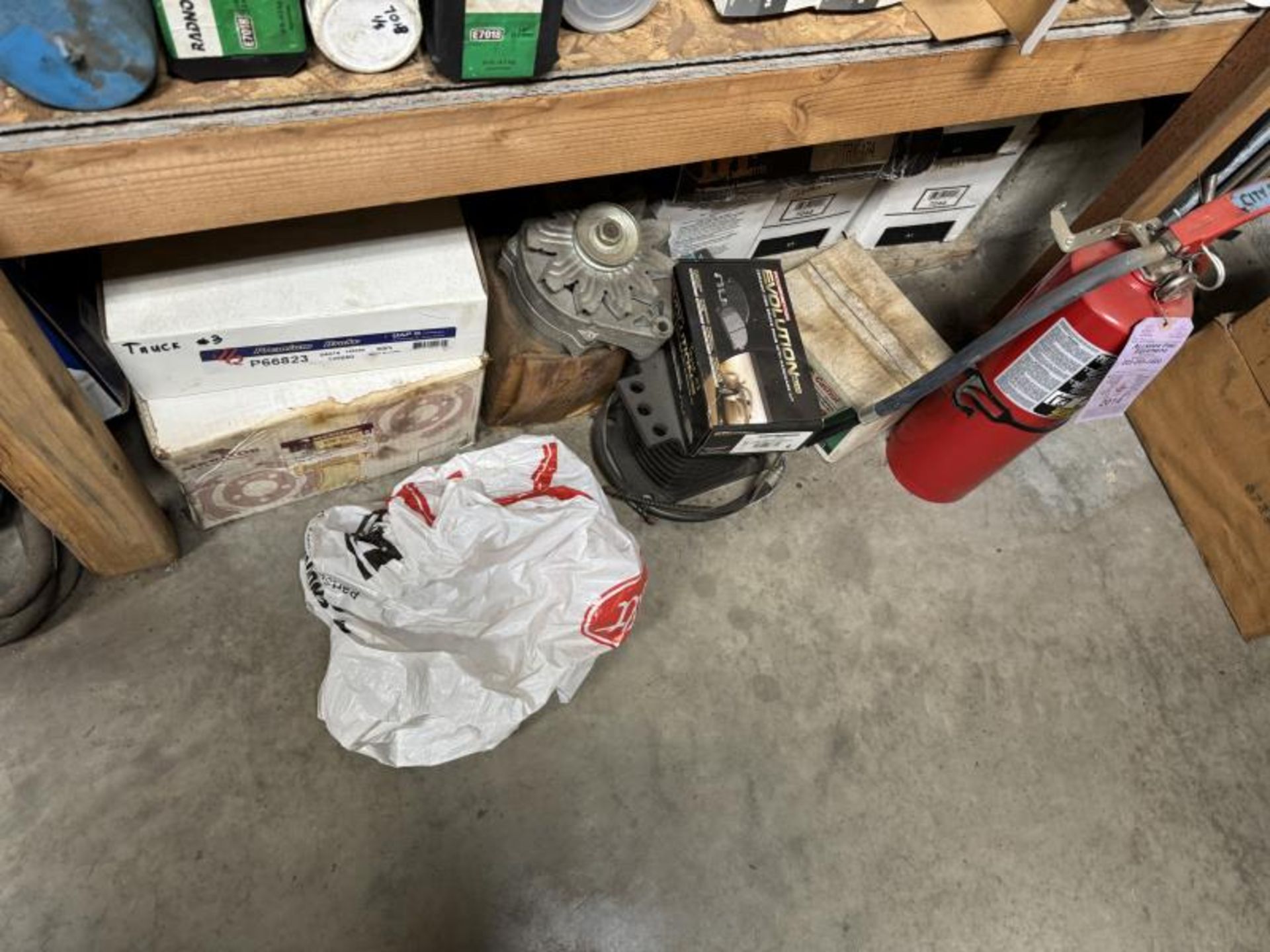 Contents of Shelving Unit (NOT SHELF) Including: Paint, Auto Fluid, Bearings, Welding Rods, Used Alt - Image 12 of 13