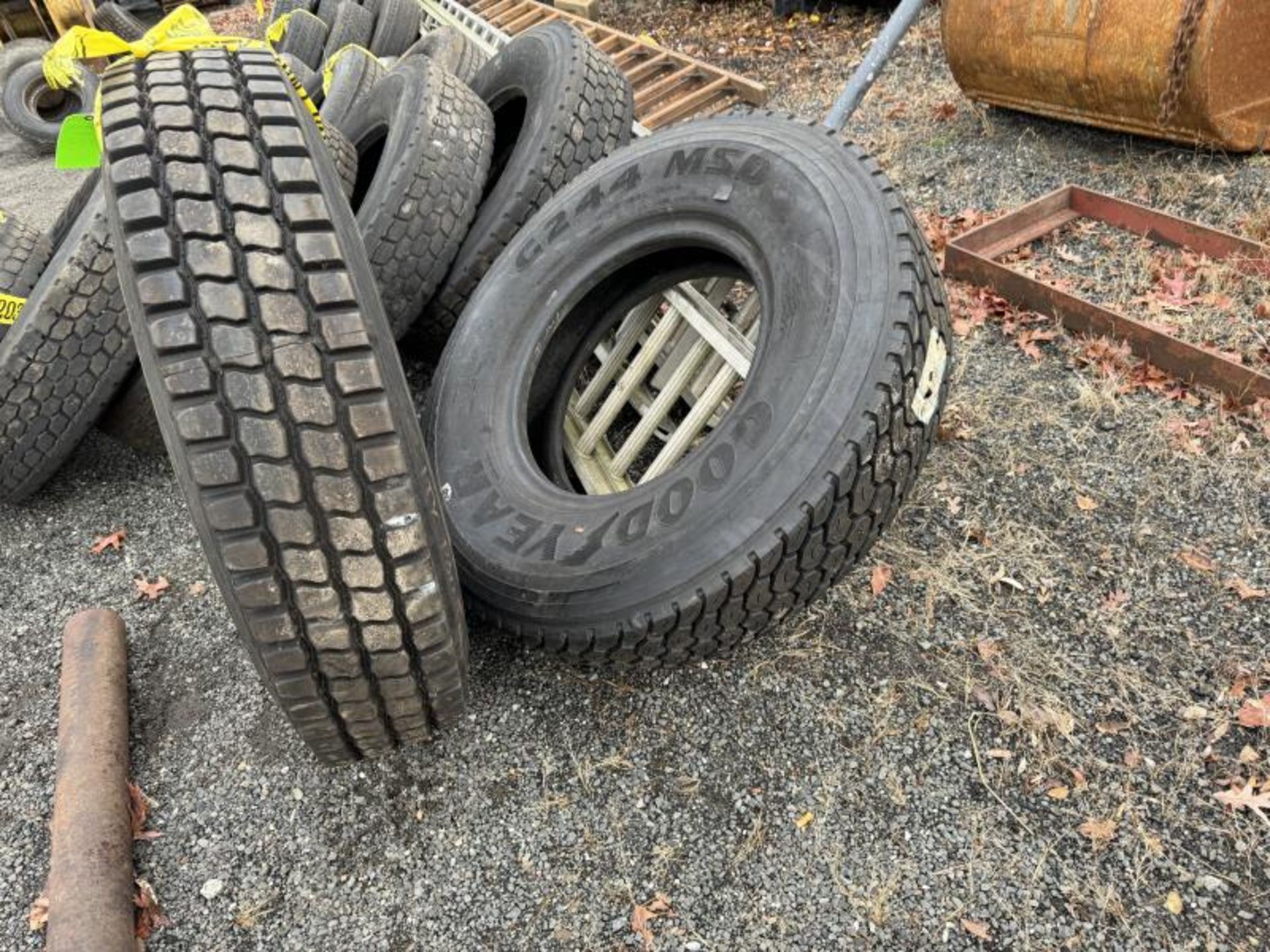 Lot of Tires Including: (1) Goodyear G286 with Rim 11.00/R22 & Goodyear G244 11.00/R22 without Rim - Image 3 of 4