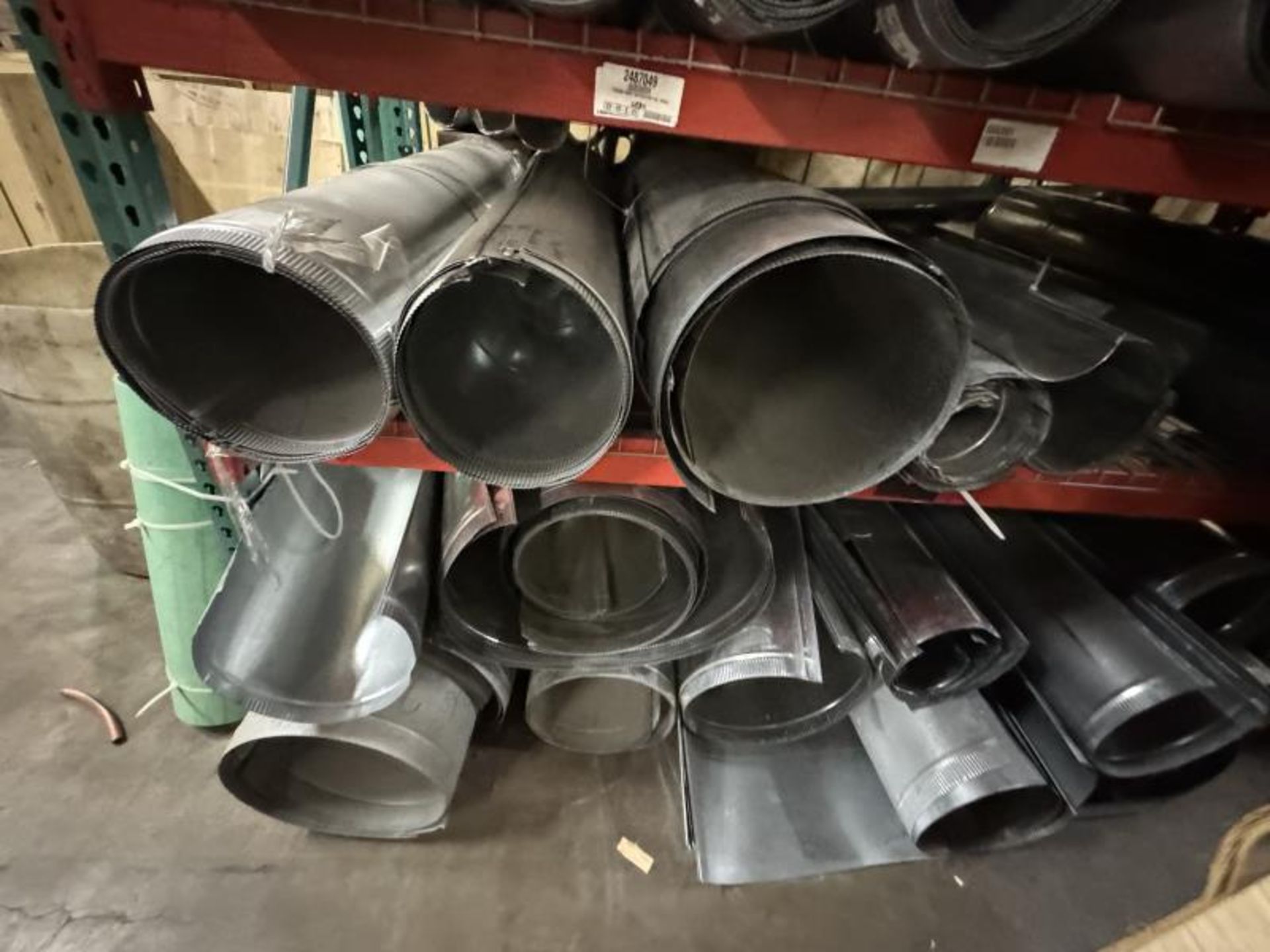 Large Group Lot: Contents of Shelving: Galazined Parts, Liners, Collars, Vent Parts & PVC - Image 4 of 35