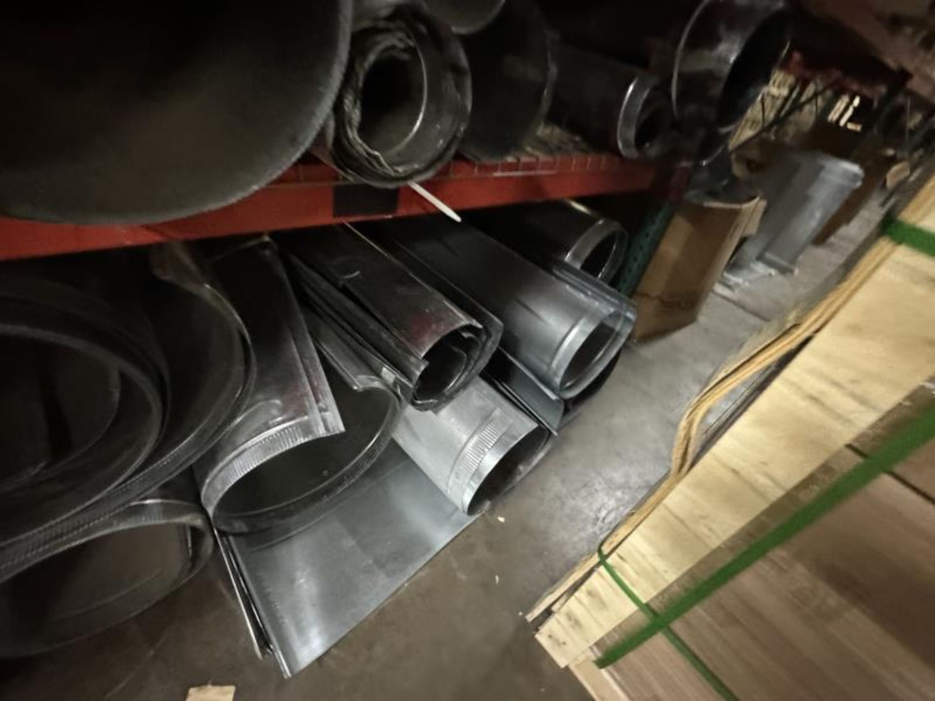 Large Group Lot: Contents of Shelving: Galazined Parts, Liners, Collars, Vent Parts & PVC - Image 5 of 35