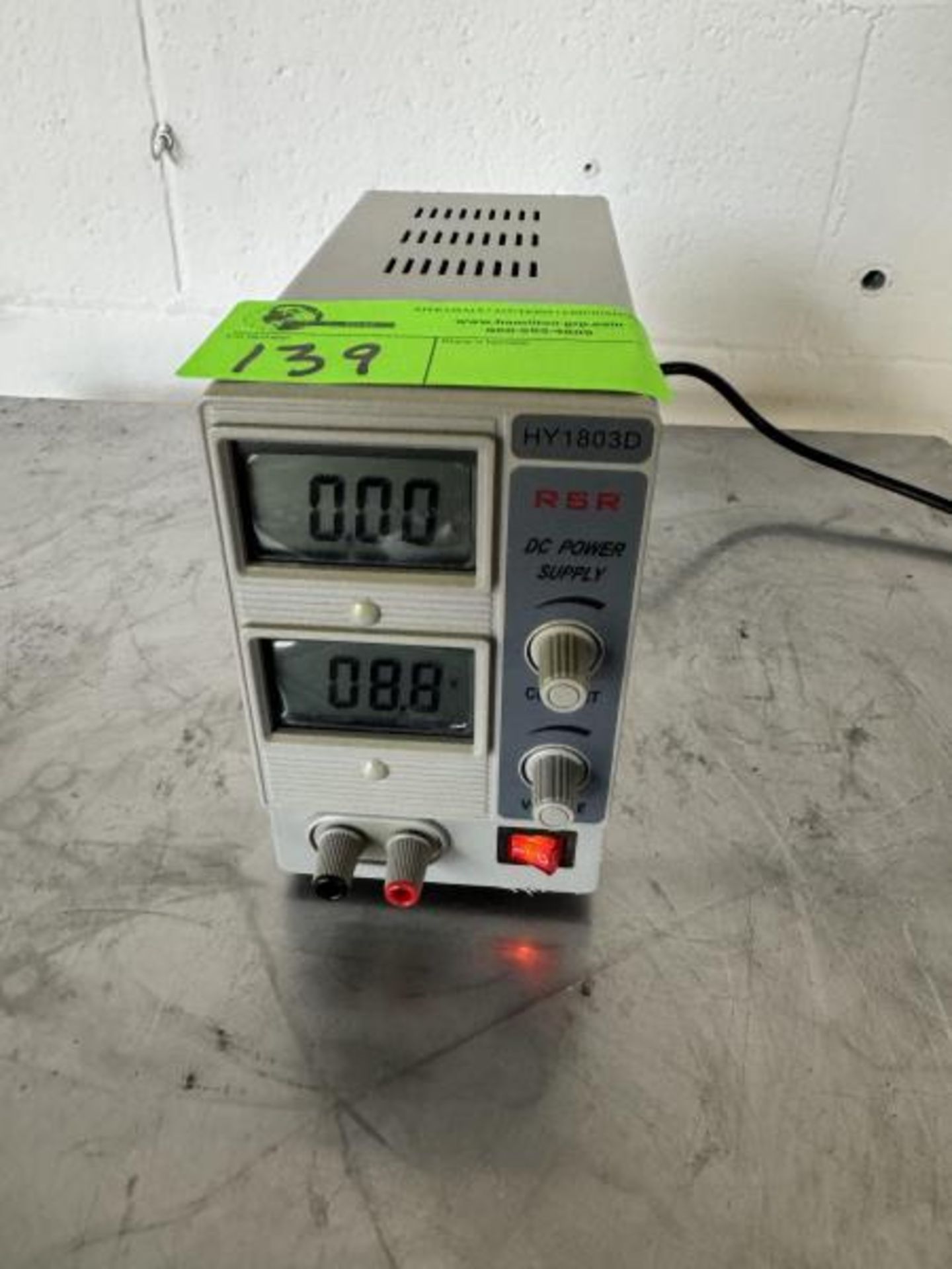 RSR DC Power Supply HY1803D No: 371645