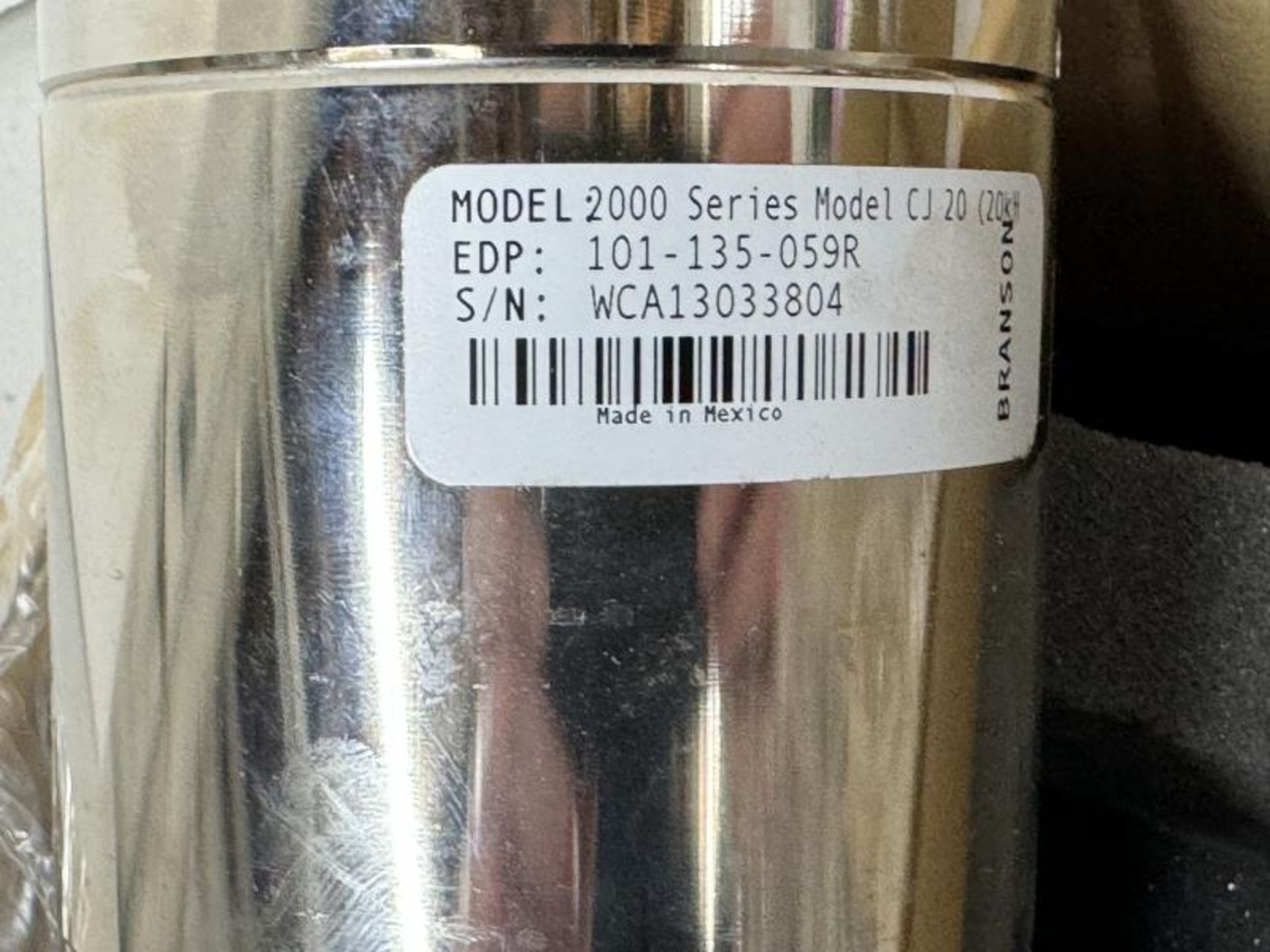 Branson Part: (3) Pieces Connected; 2000 Series, M: CJ-20, SN: WCA13033804; 101-149-098; Silver - Image 3 of 7