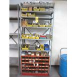 Shelving Unit & Parts Cabinet w/ Misc. Hardware