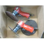 (2) Milwaukee 5" High Speed Pneumatic Disc Sanders