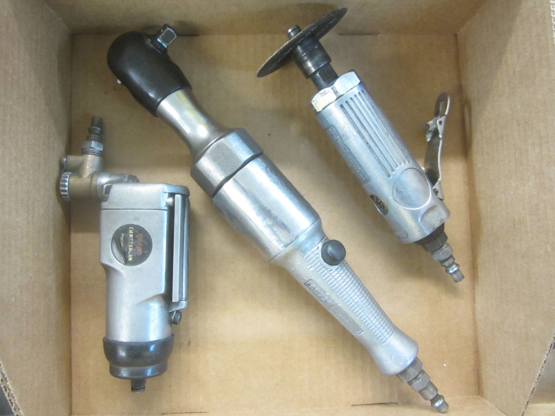 Pneumatic Grinder & (2) Pneumatic Ratchets