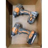 (2) Ridgid 18V Cordless Impact Drivers