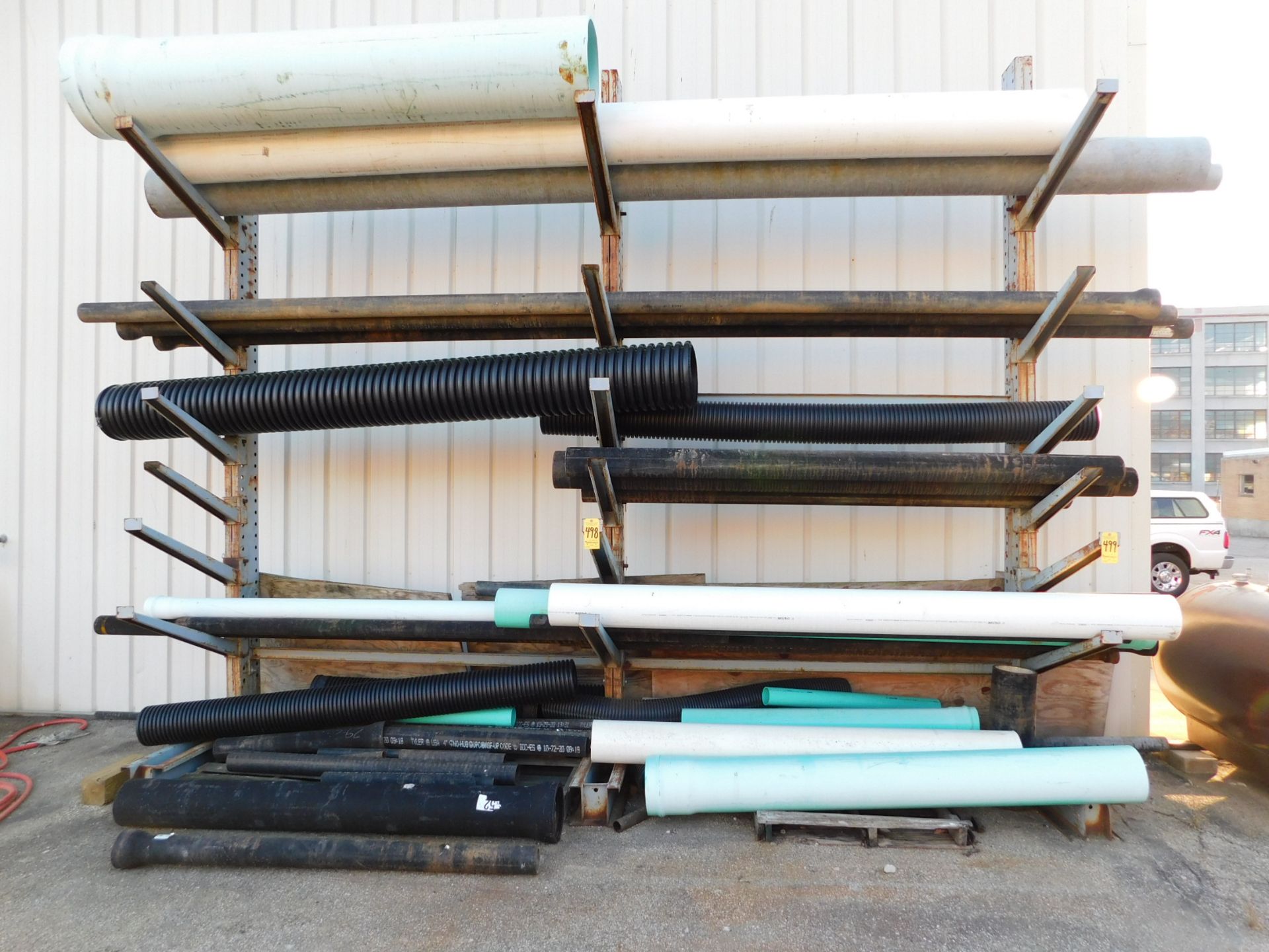 Contents of Pipe on Cantilever Rack