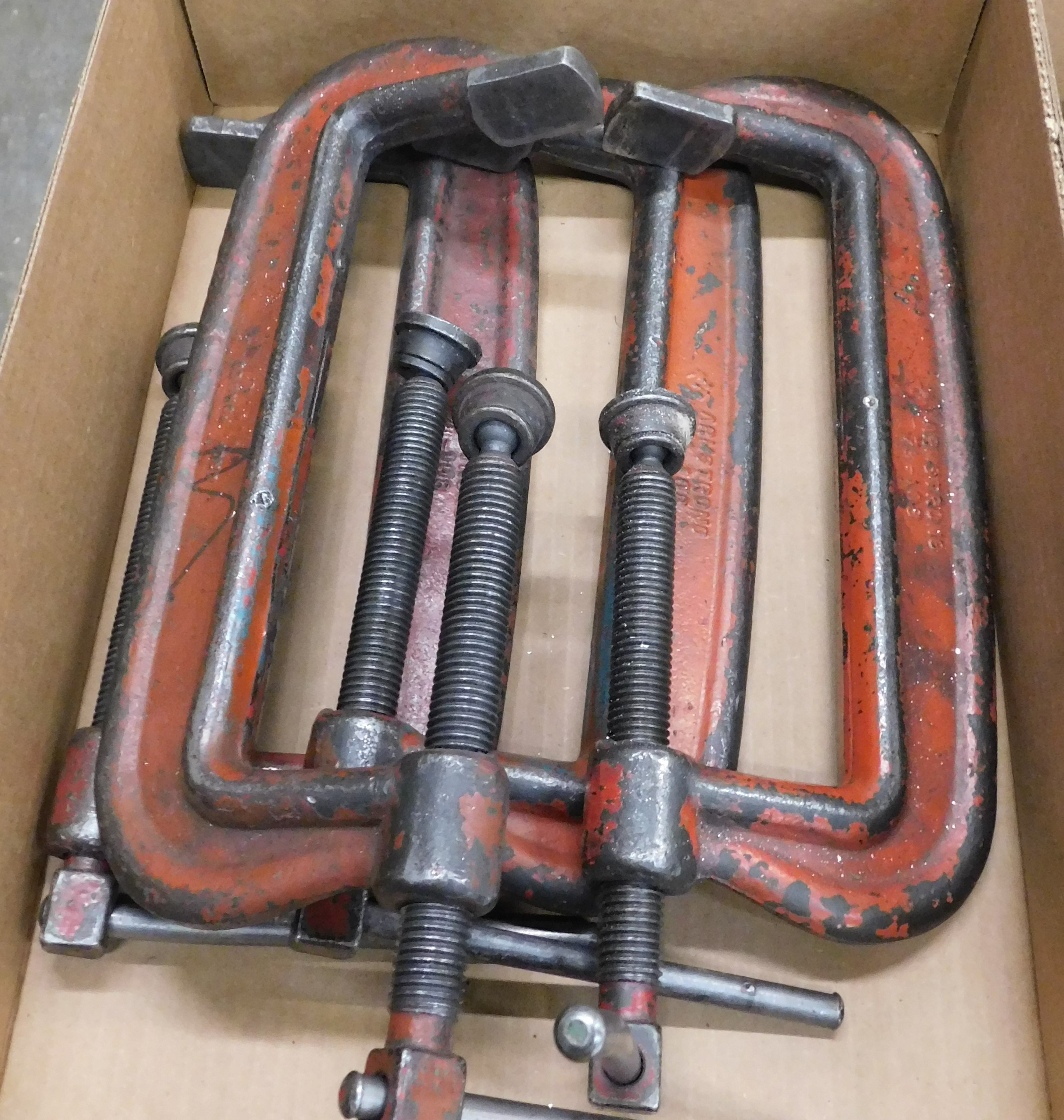 HOME TOOL Red C-Clamps Set Of 12 – 3″ For Carpenter Welder Wood Metal – 11553