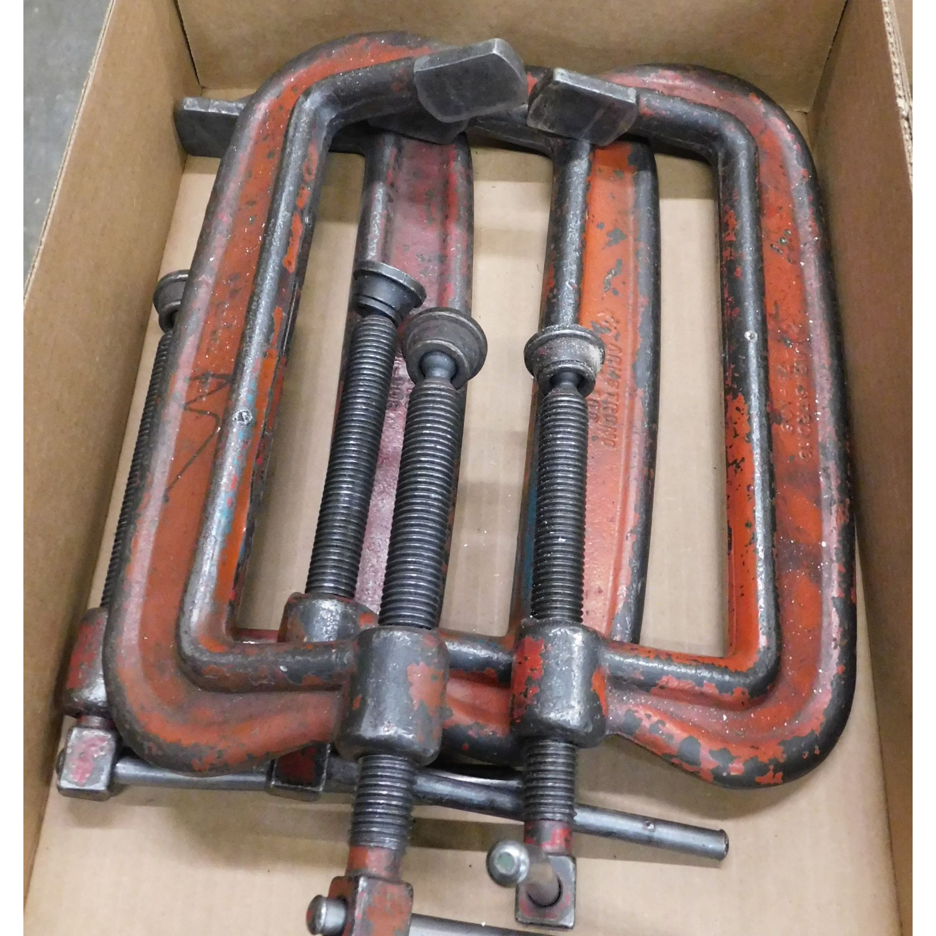 HOME TOOL Red C-Clamps Set Of 12 – 3″ For Carpenter Welder Wood Metal – 11553