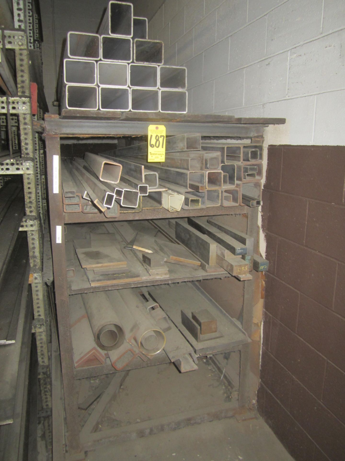 Steel Storage Rack and Contents