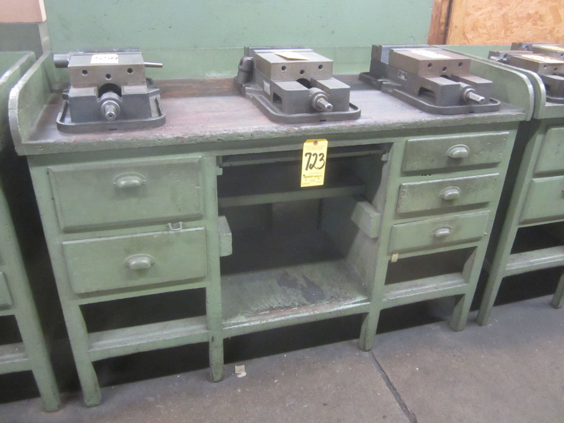 Wooden Toolmaker's Bench - No Contents in Photo