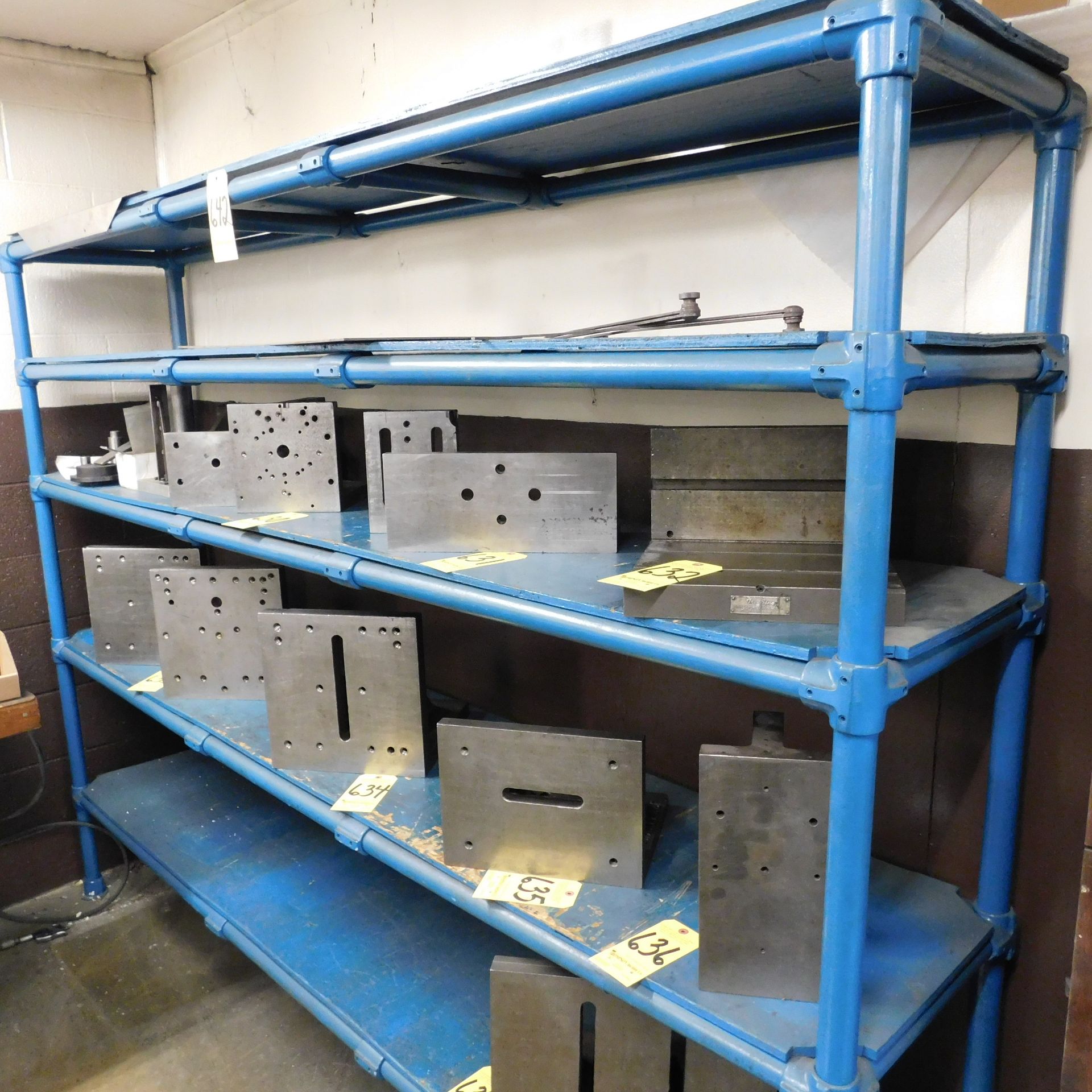 Steel Tubular Shelving, 93" X 18" X 74" Height, No Contents in Photo