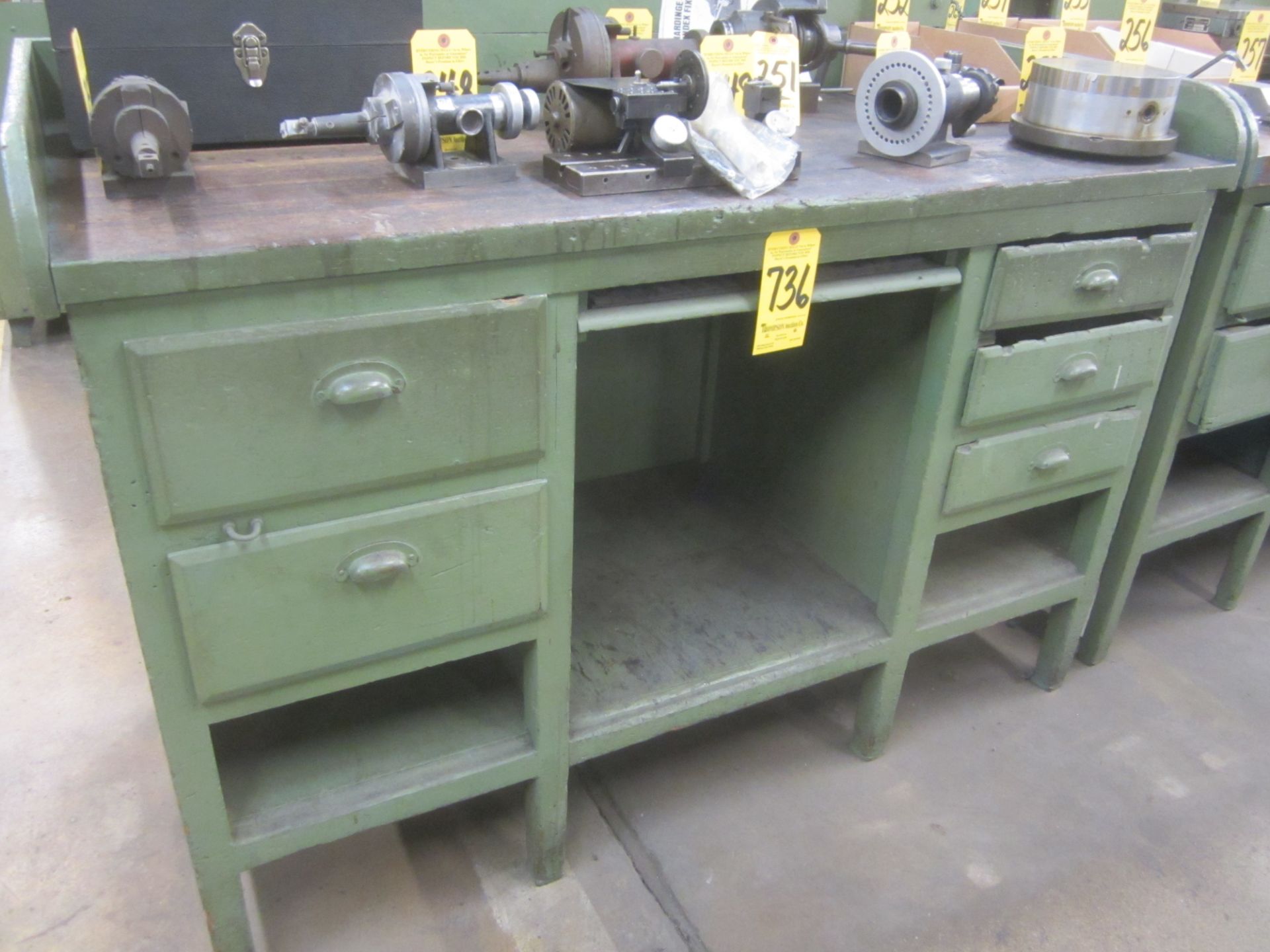 Wooden Toolmaker's Bench - No Contents in Photo