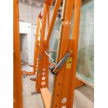 Heavy Duty Glass Rack on Casters, 98" Long x 100" Tall accessory for Turomas Model RUBI 303VA