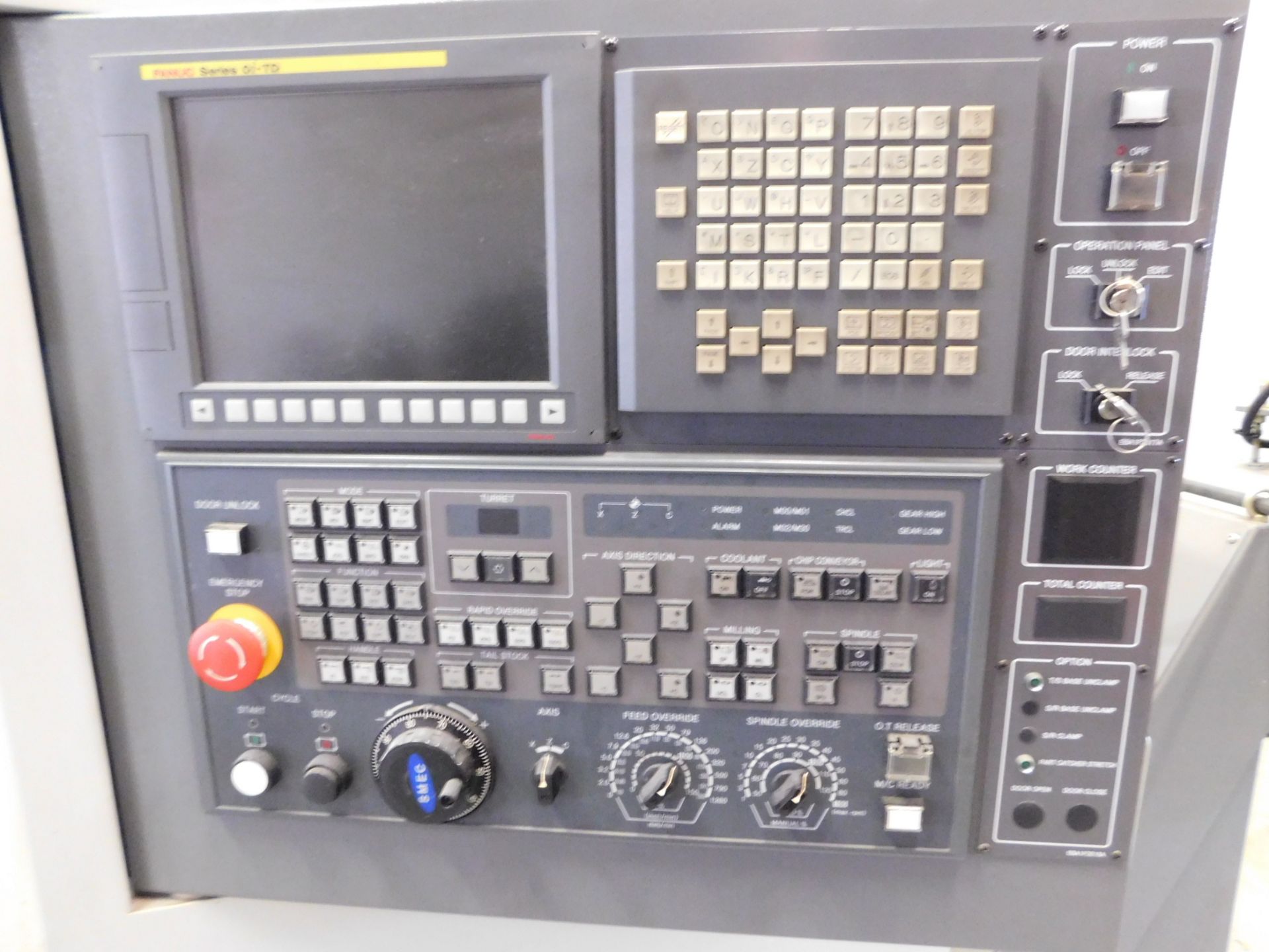 Samsung Model SL-20 CNC Turning Center, s/n 13F440987, Fanuc 0i-TD CNC Control, 2.56” Capacity, 11. - Image 2 of 11