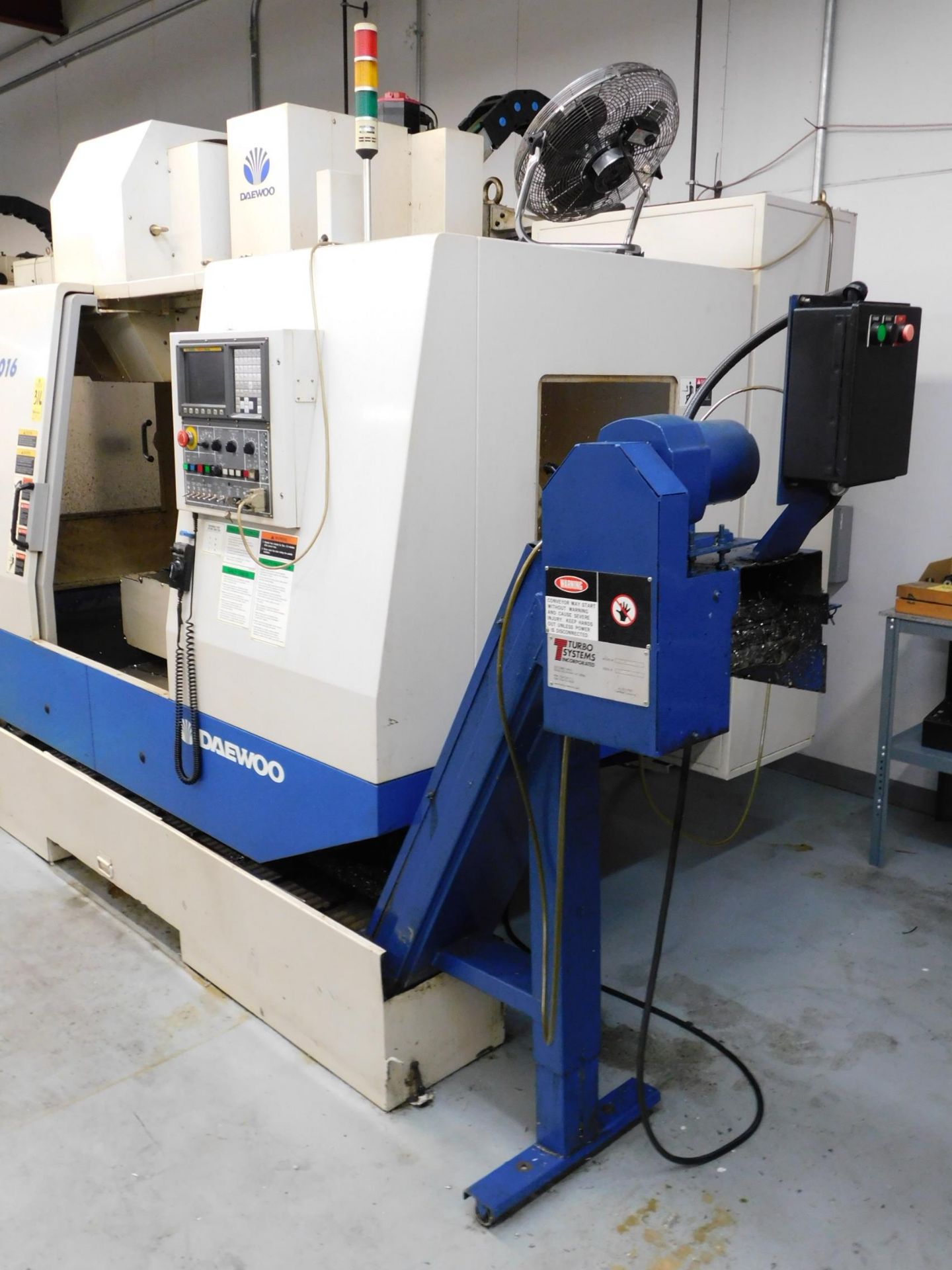 Daewoo Model DMV-3016 CNC Vertical Machining Center, s/n AV4C0488, New 2005, Fanuc i Series CNC - Image 7 of 11