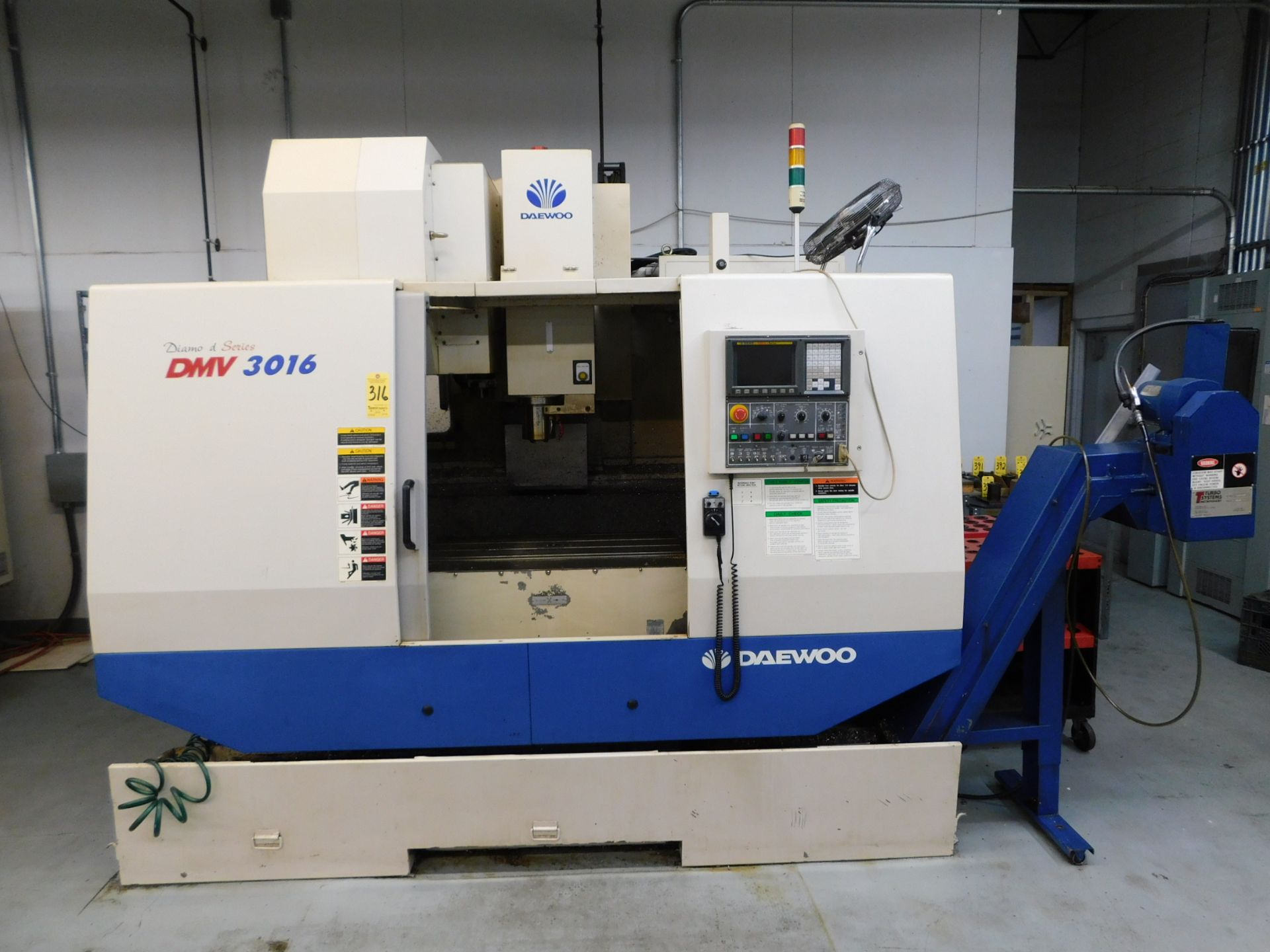 Daewoo Model DMV-3016 CNC Vertical Machining Center, s/n AV4C0488, New 2005, Fanuc i Series CNC