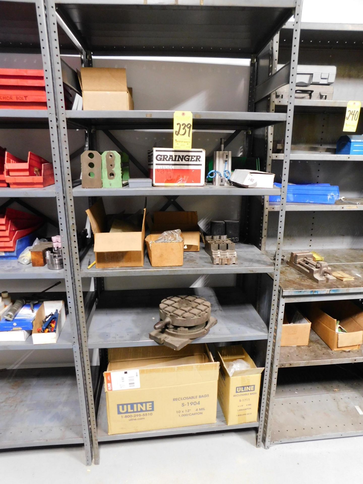 { Choice of lots: 237, 238, 239, 240 } Metal Shelving Unit with ...