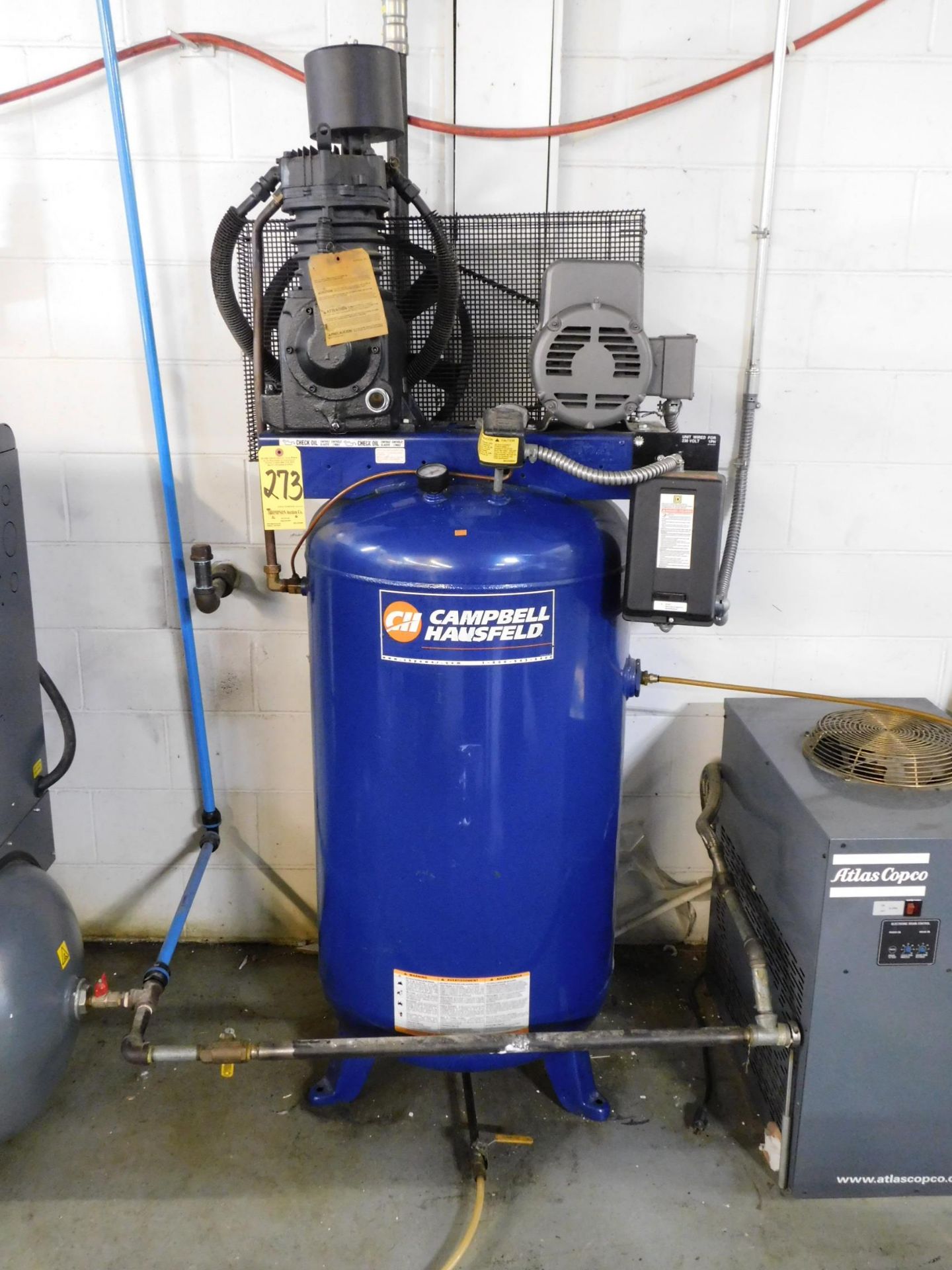 Campbell Hausfeld 7.5 HP Tank Mounted Vertical Air Compressor, 230/1/60