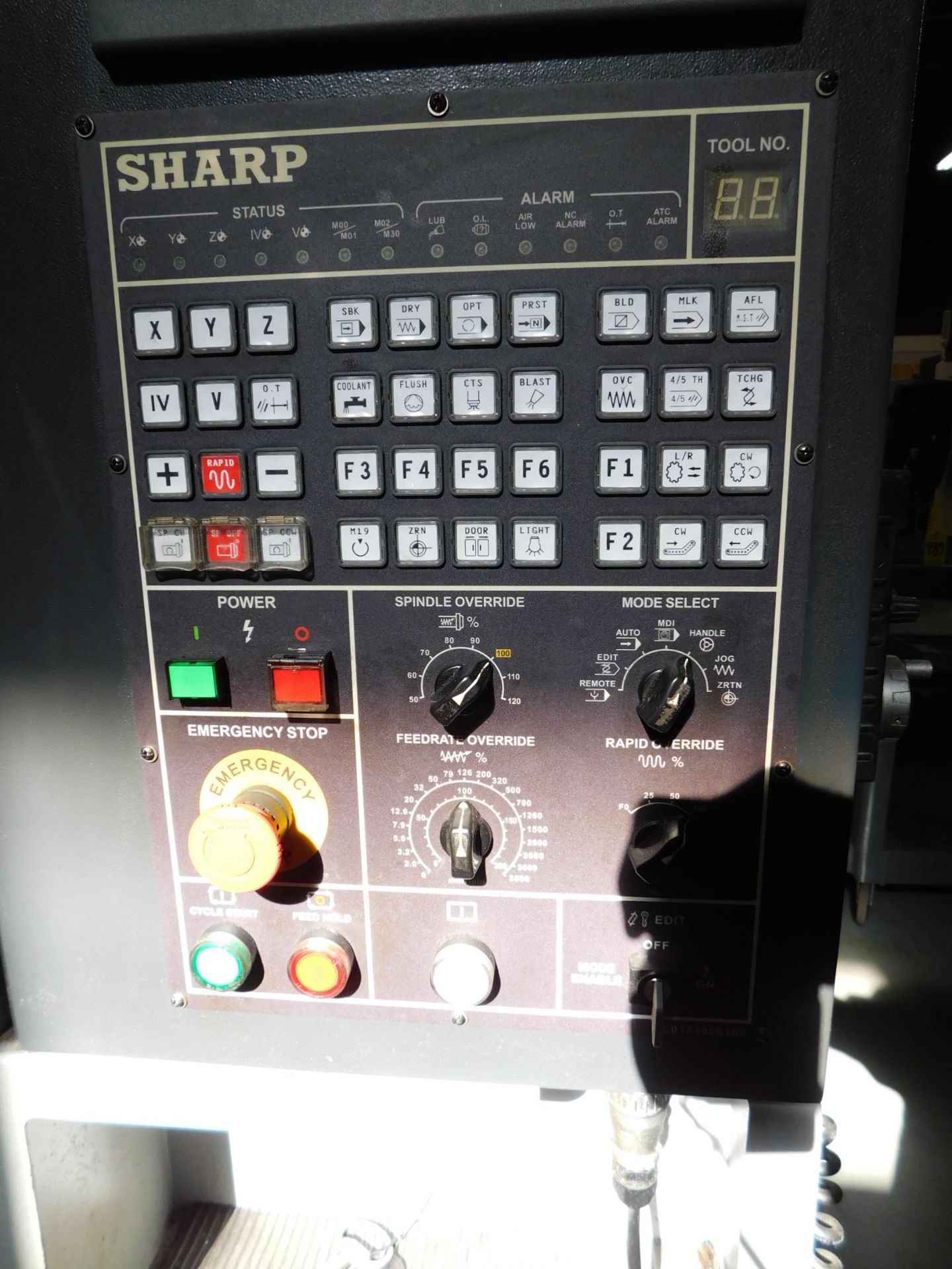 Sharp Model SV-2414S-iF CNC Vertical Machining Center, s/n 6062, New 2015, Fanuc 0i-Mate MD CNC - Image 8 of 12