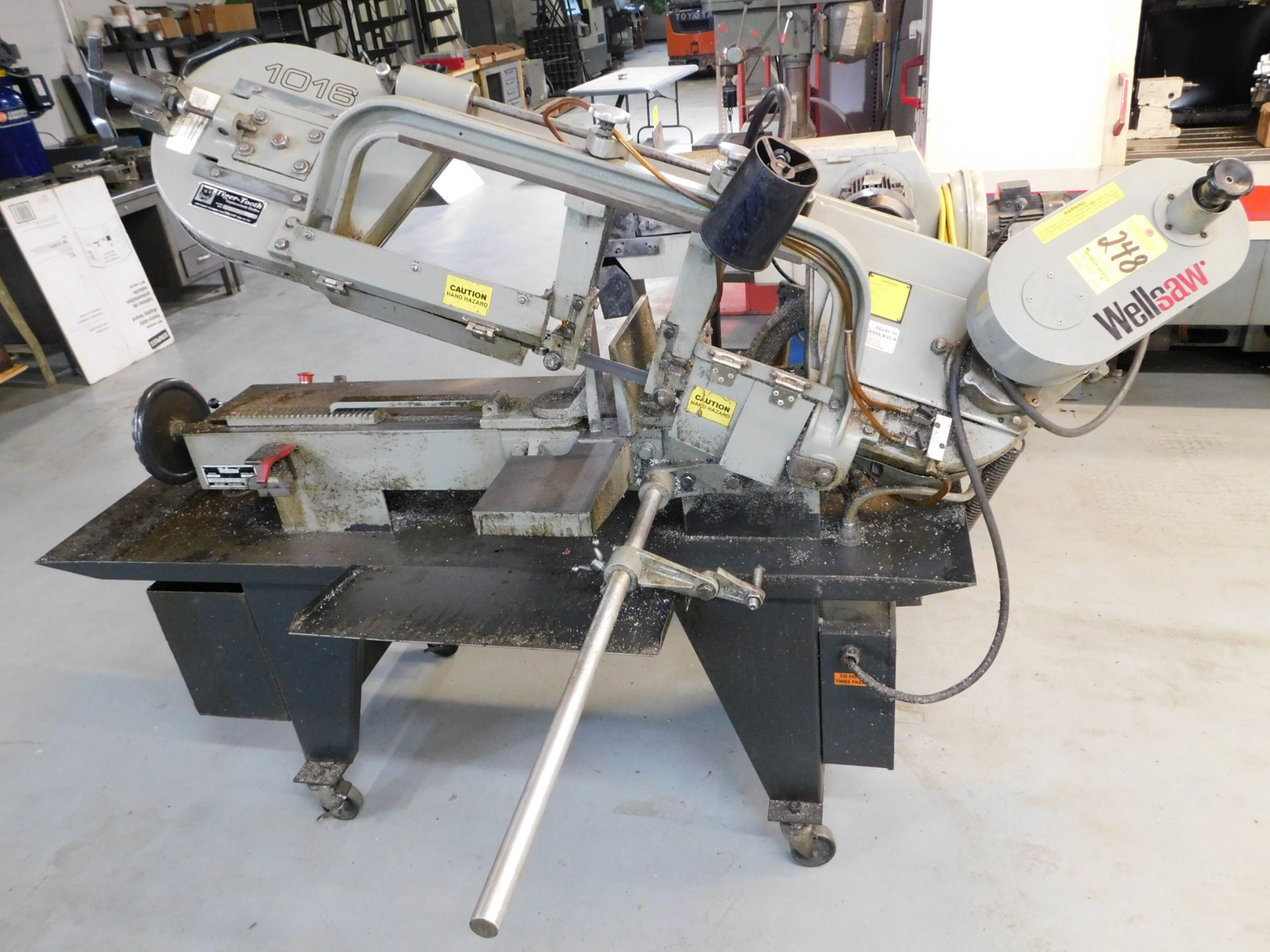 Wellsaw Model 1016 Horizontal Band Saw, s/n 5301, 10" X 16" Cap., 1" Blade, Coolant