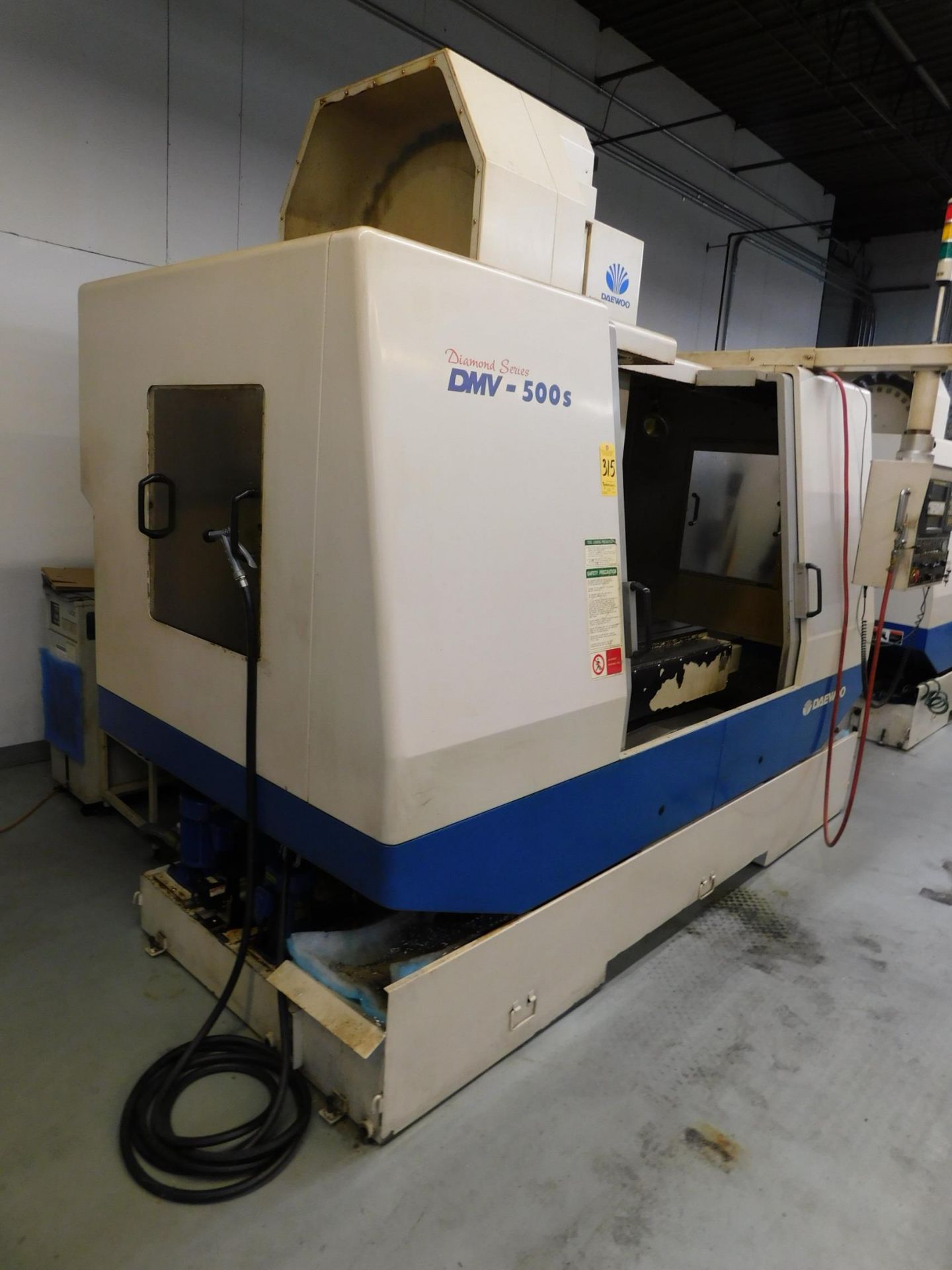 Daewoo Model DMV-500S CNC Vertical Machining Center, s/n AV5D-0066, New 2001, Fanuc 18i-M CNC - Image 7 of 10