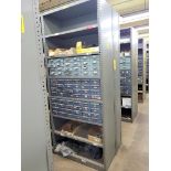 Lot - V-Belts, Shaft Sleeves, Control Valves, Pipe Tees and (3) 24-Drawer Bin Organizers on (1)