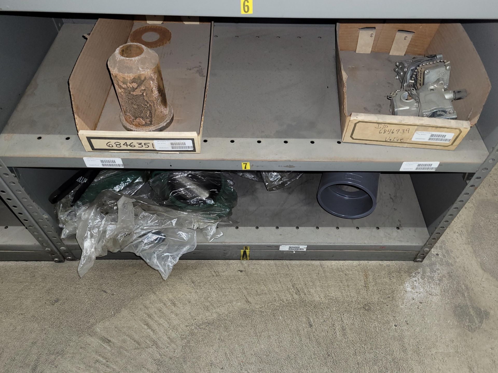 Lot - V-Belts, Shaft Sleeves, Control Valves, Pipe Tees and (3) 24-Drawer Bin Organizers on (1) - Image 5 of 5