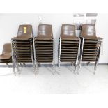 (43) Brown Stack Chairs