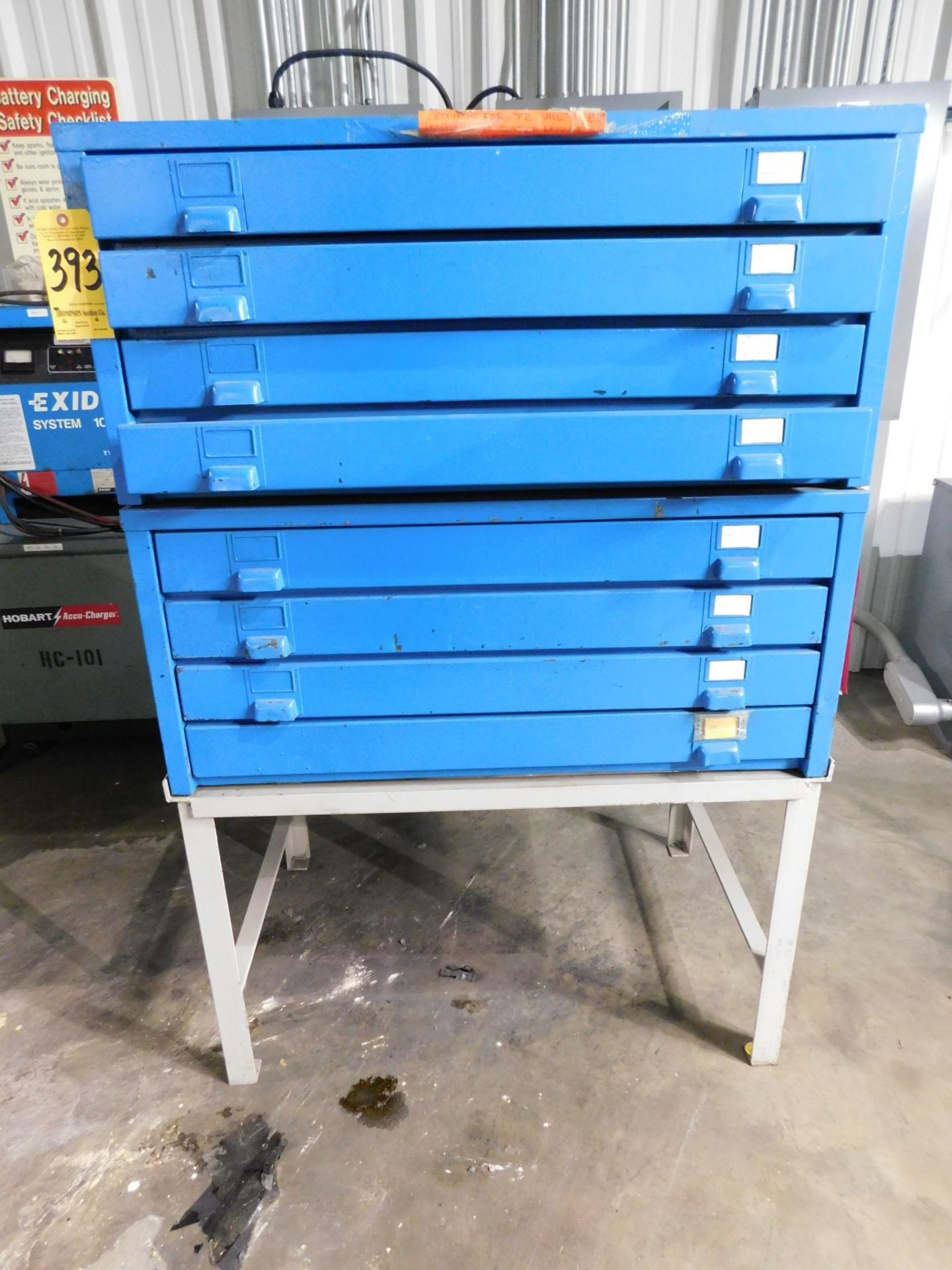 10-Drawer Blue Print File Cabinet