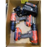 (2) Craftsman 20V Cordless Drills with Batteries and Chargers