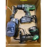 Hitachi 18V Cordless Drill with Batteries and Charger