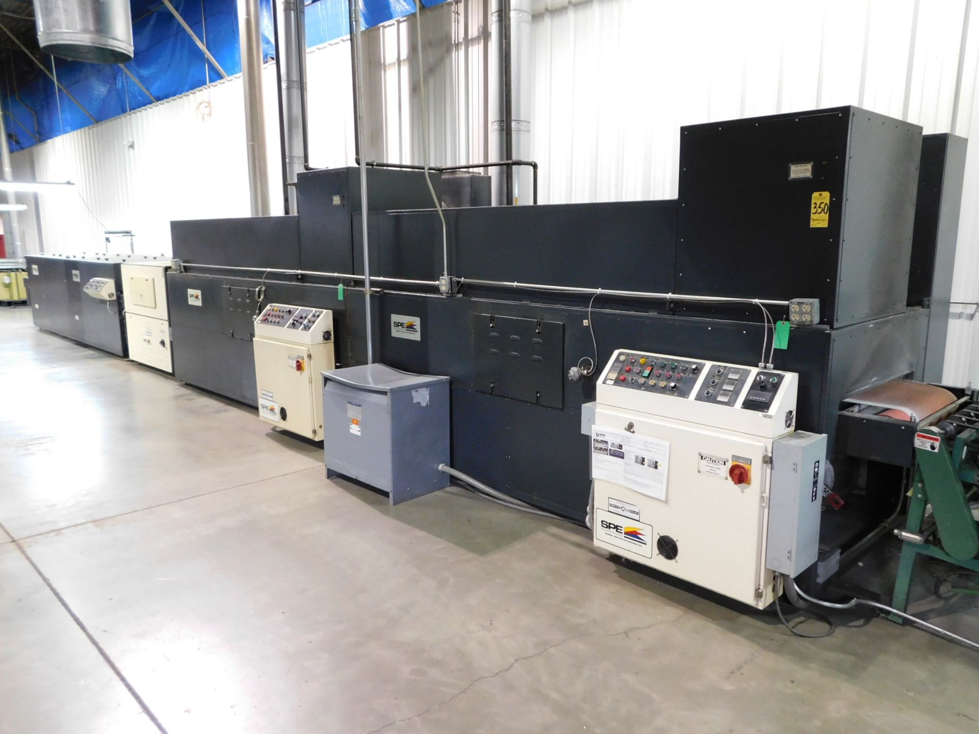 Drying Line Consisting of SPE UV Curing Oven, SPE Millenium 305-2-IS UV Curing Reactor, s/n 4825-